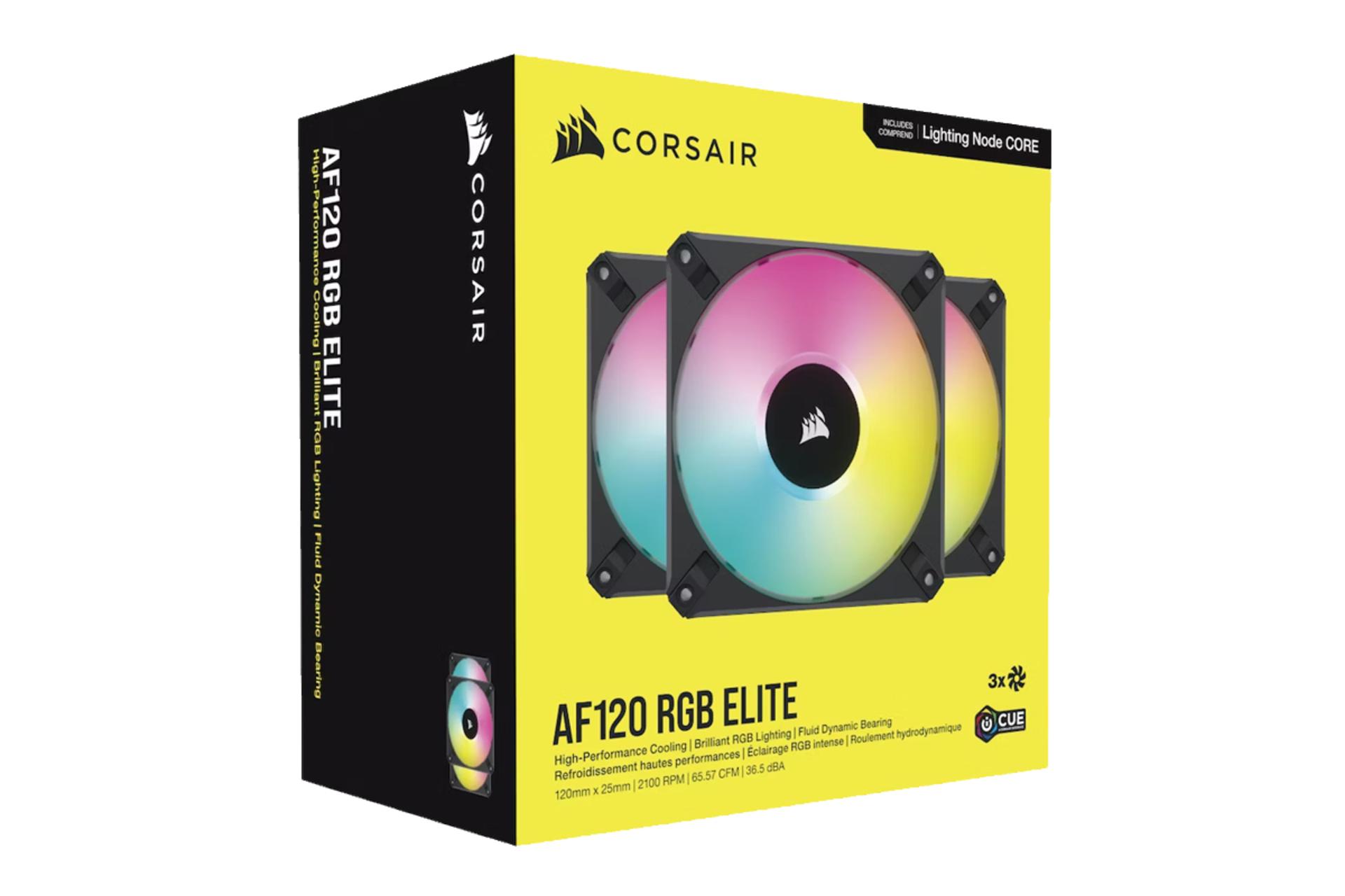 جعبه فن کیس کورسیر iCUE AF120 RGB ELITE Triple Fan Kit