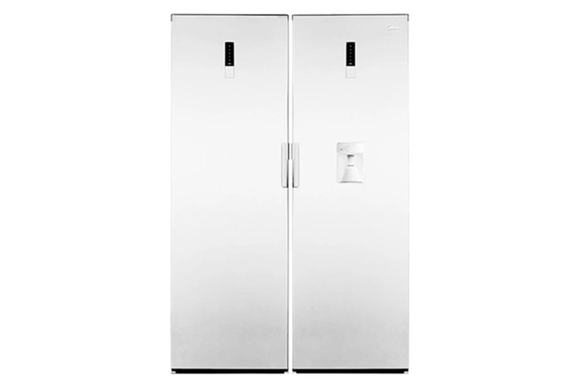 یخچال فریزر مایدیا Midea HS-338FWE HS-455LWE نمای جلو رنگ سفید