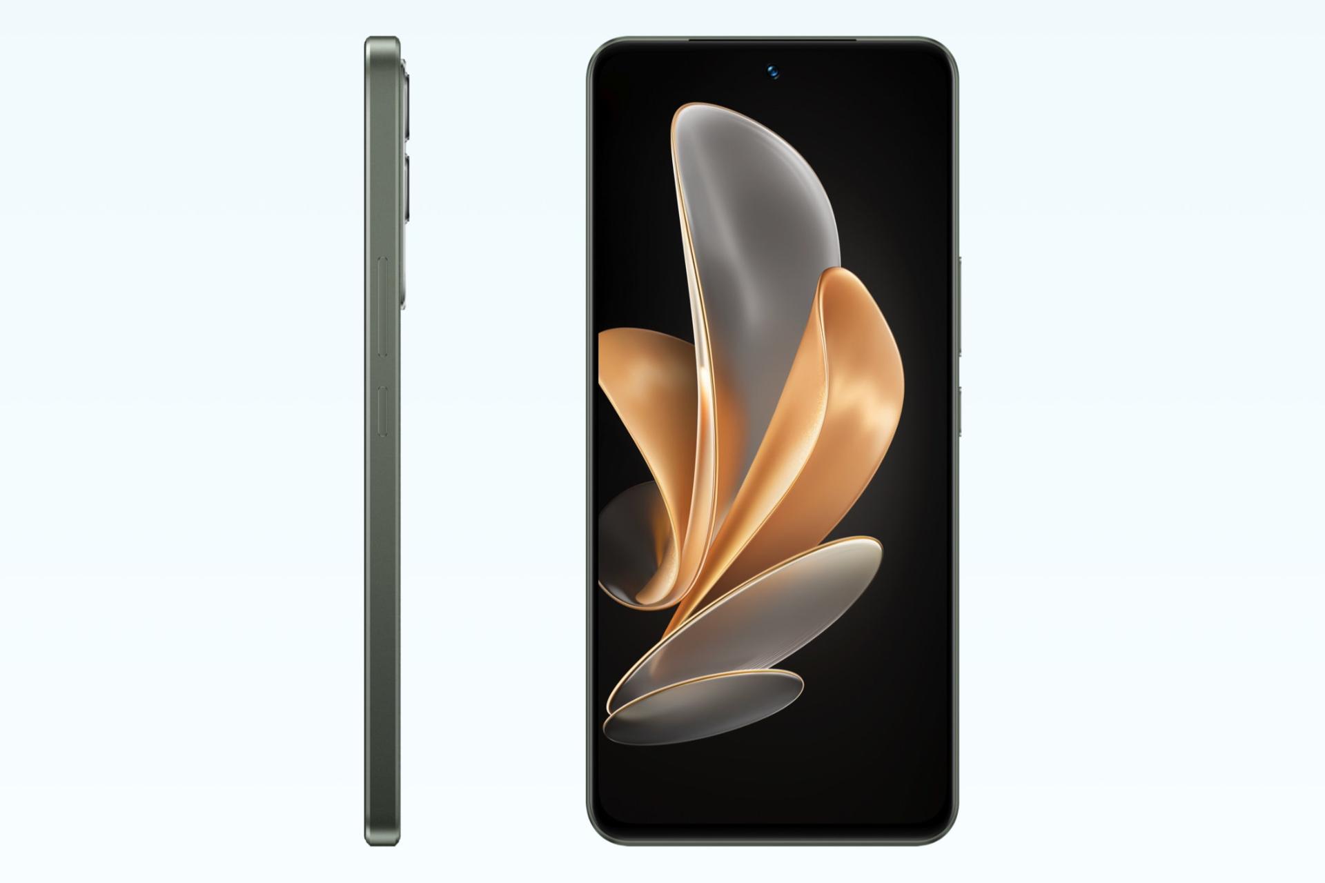 صفحه نمایش و لبه کناری گوشی موبایل V30 لایت ویوو مشکی / vivo V30 Lite