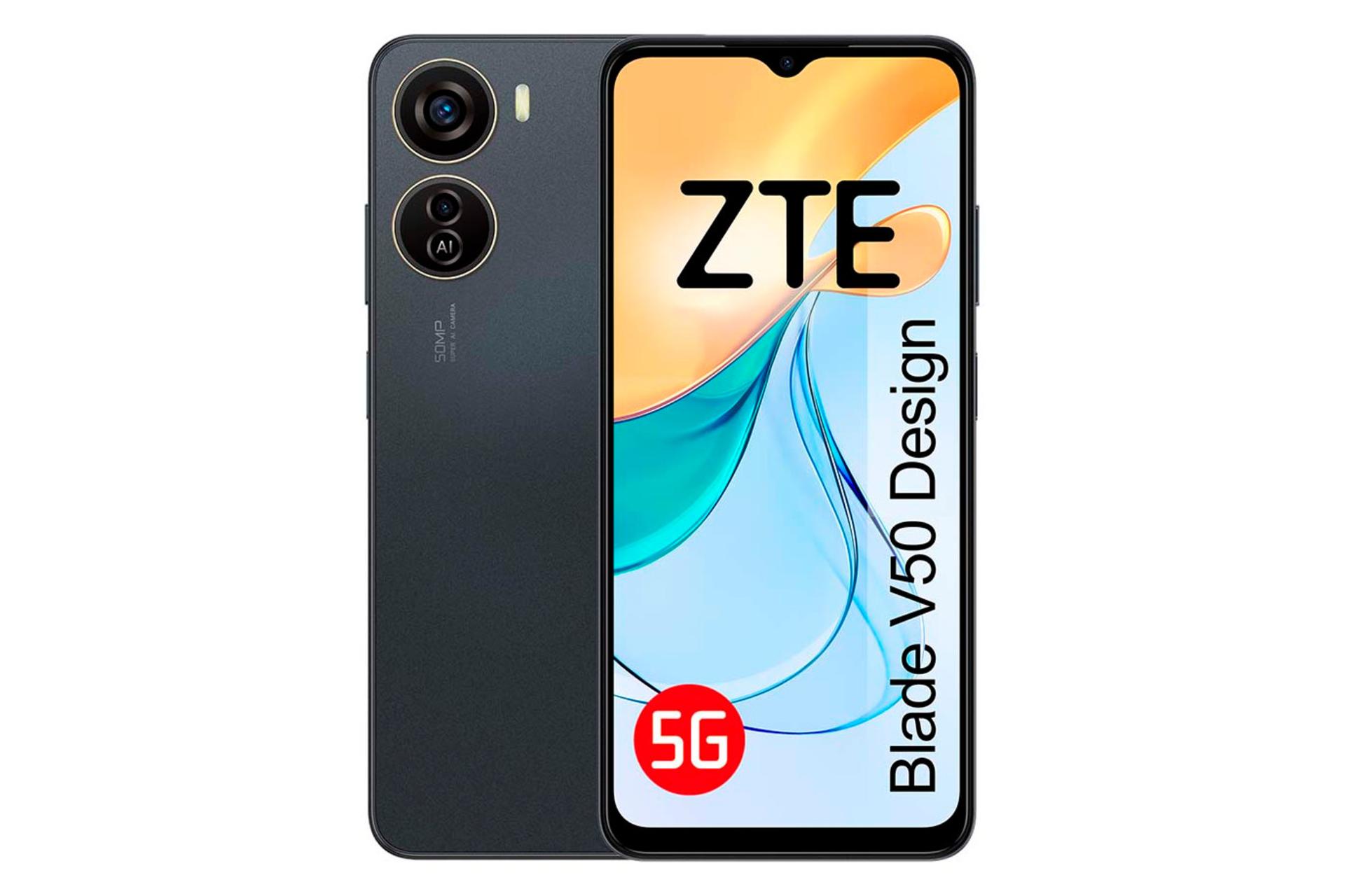 پنل جلو و پشت گوشی موبایل بلید V50 Design زد تی ای خاکستری تیره / ZTE Blade V50 Design