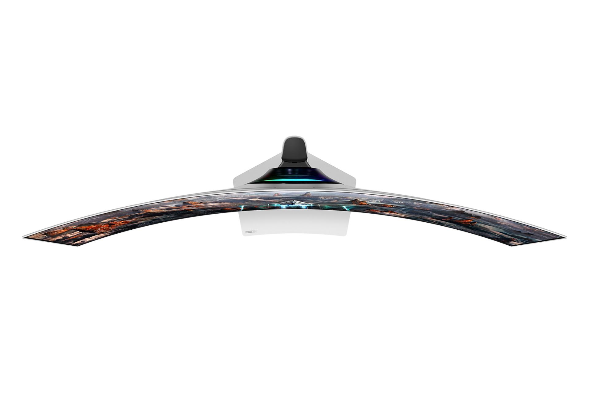 نمای بالا و پایه مانیتور سامسونگ 49 اینچ مدل Odyssey OLED G9 G93SC S49CG934S