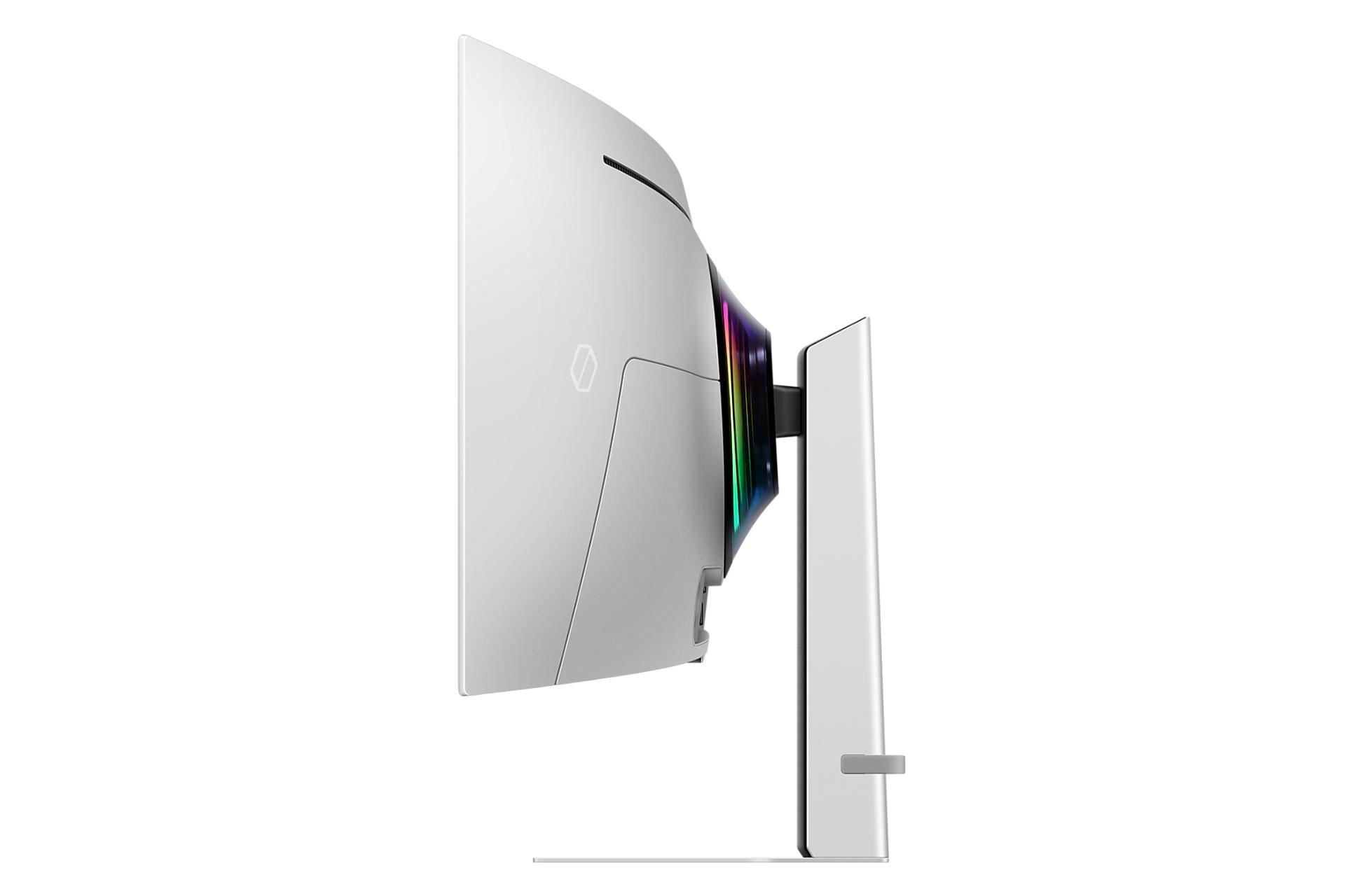 نمای کنار و ارتفاع مانیتور سامسونگ 49 اینچ مدل Odyssey OLED G9 G93SC S49CG934S