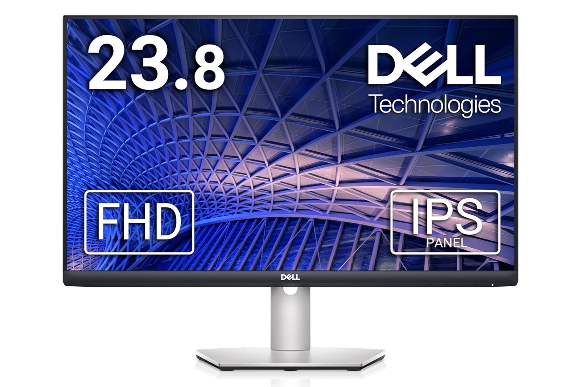 نمای جلو و رزولوشن مانیتور دل 24 اینچ مدل S2421H