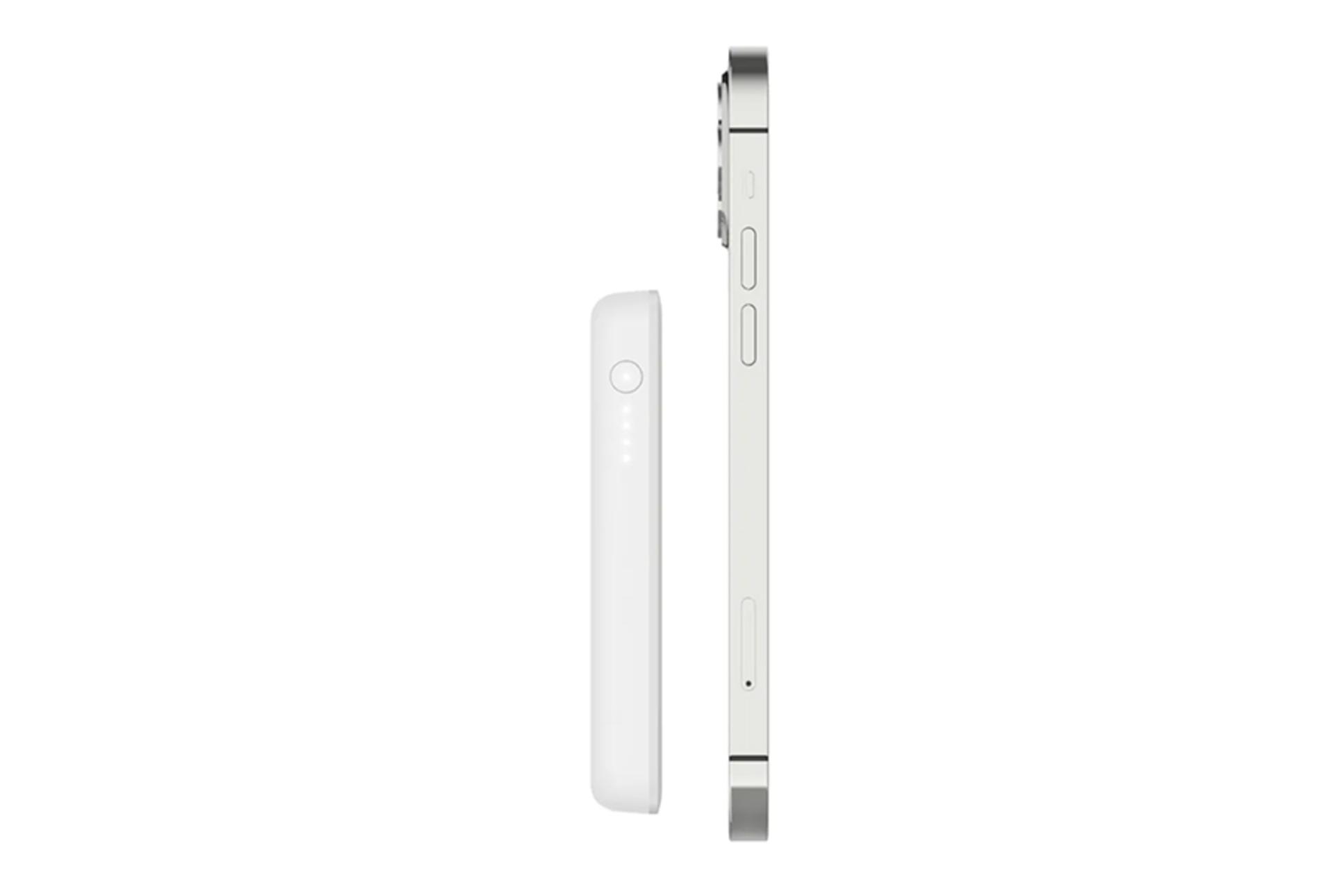 نمای کناری پاوربانک بلکین bpd002bt با ظرفیت 2500 میلی‌آمپر ساعت