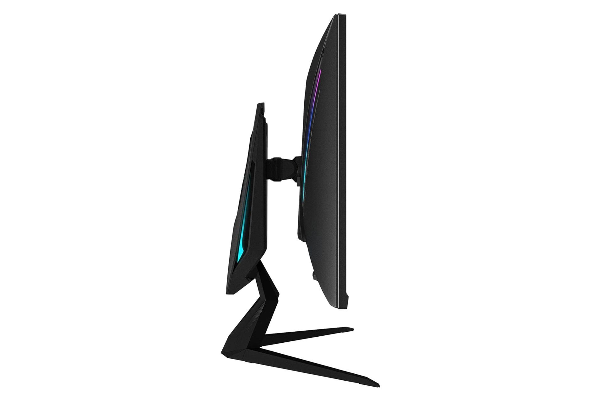 نمای کنار و ارتفاع مانیتور گیگابایت 32 اینچ مدل AORUS FI32U