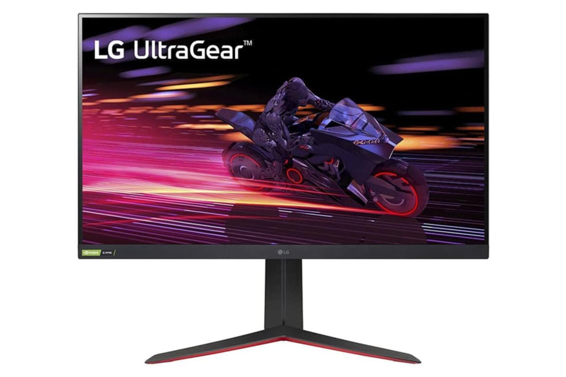 نمای جلو و رزولوشن مانیتور ال جی 32 اینچ مدل UltraGear 32GP750-B