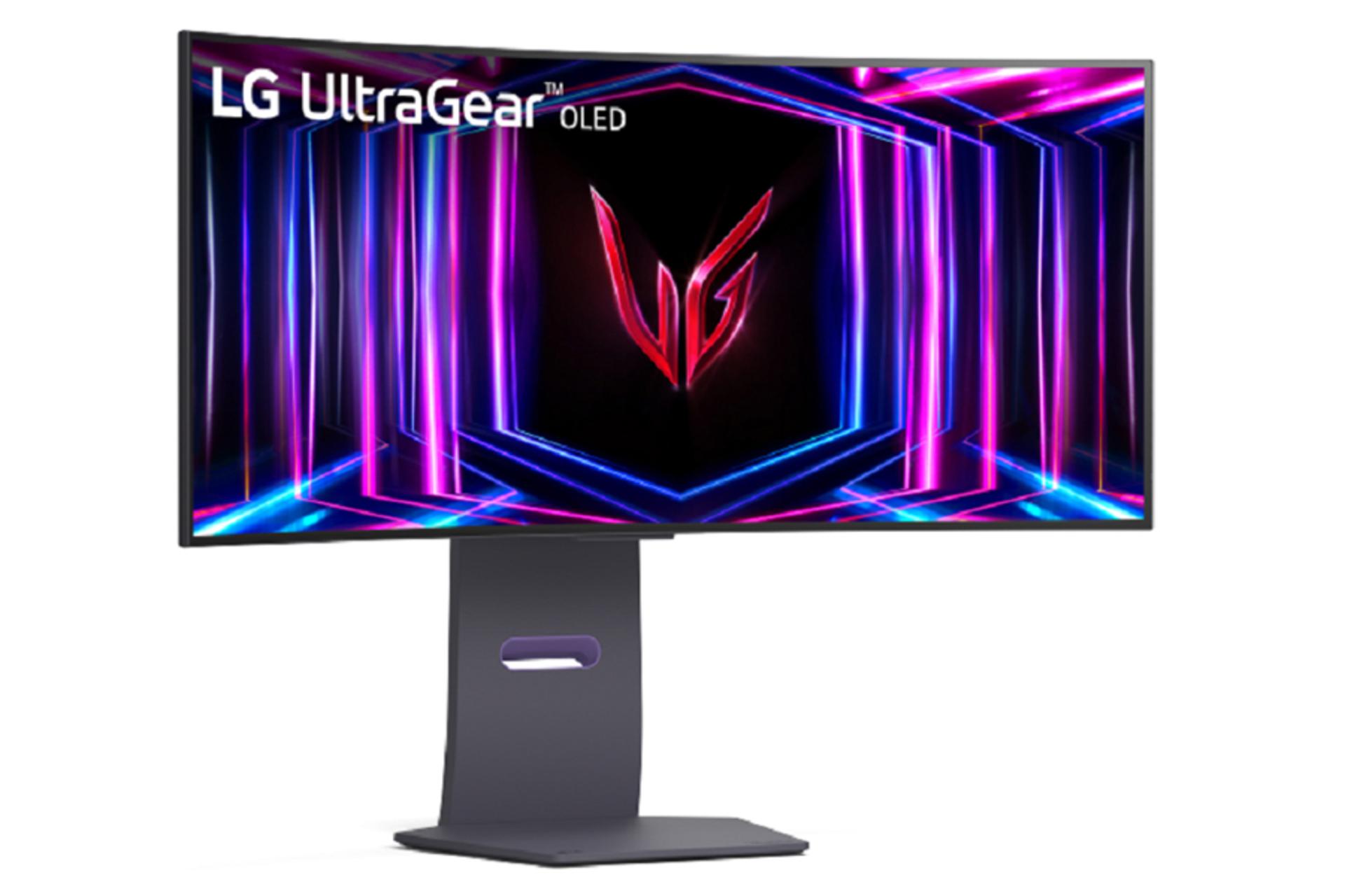 نمای جلو و رزولوشن مانیتور ال جی 34 اینچ مدل UltraGear 34GS95QE