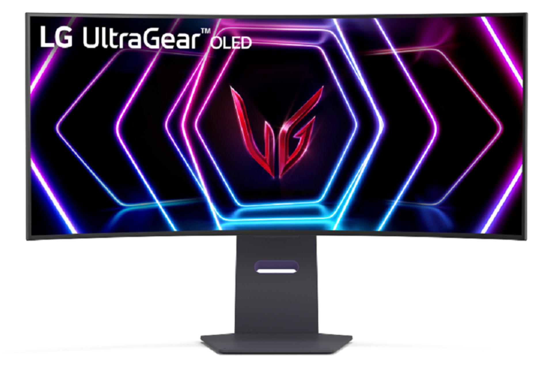 نمای جلو و رزولوشن مانیتور ال جی 39 اینچ مدل UltraGear 39GS95QE