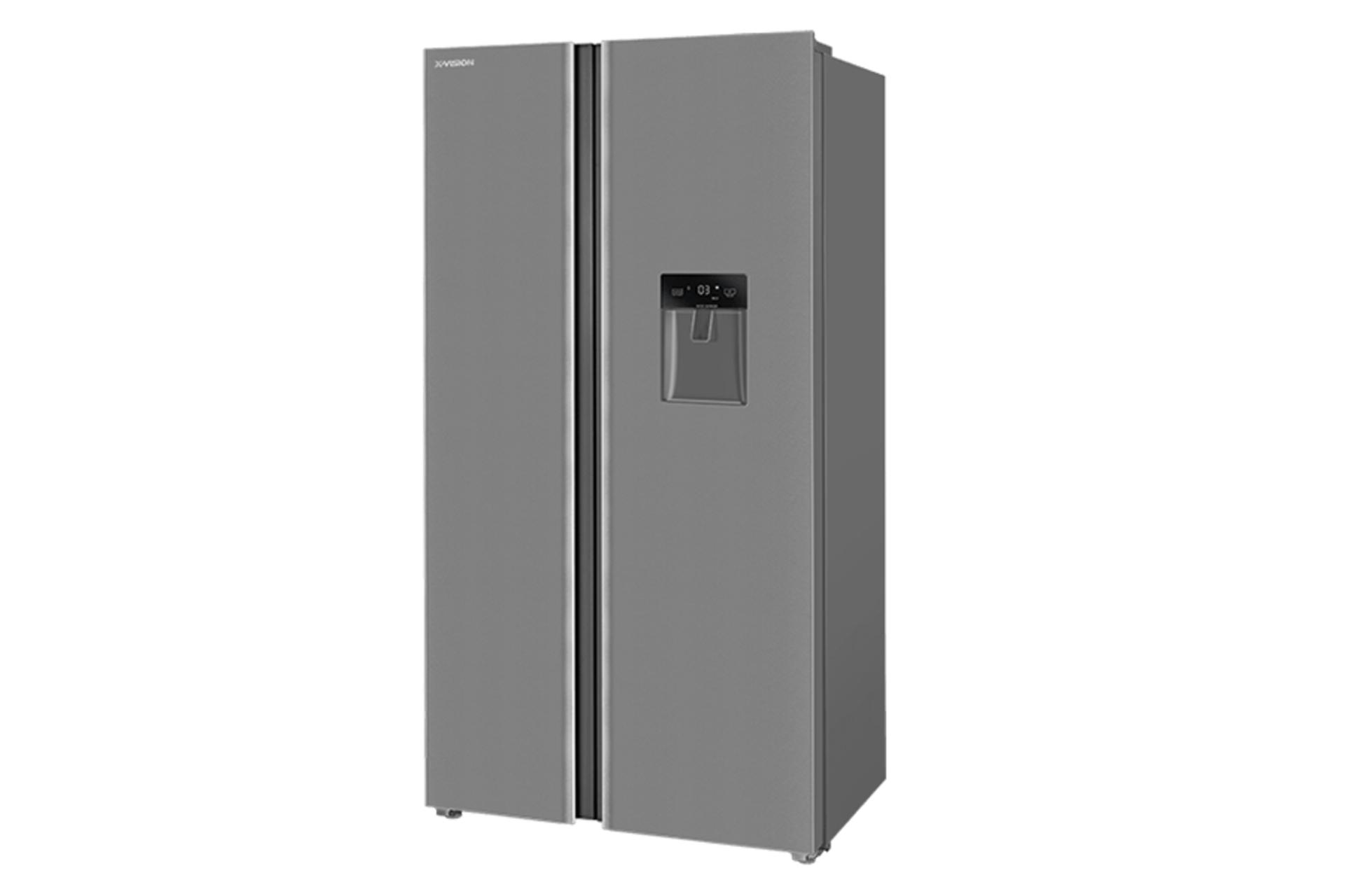 یخچال فریزر ایکس ویژن X.Vision TS552 نمای راست رنگ خاکستری