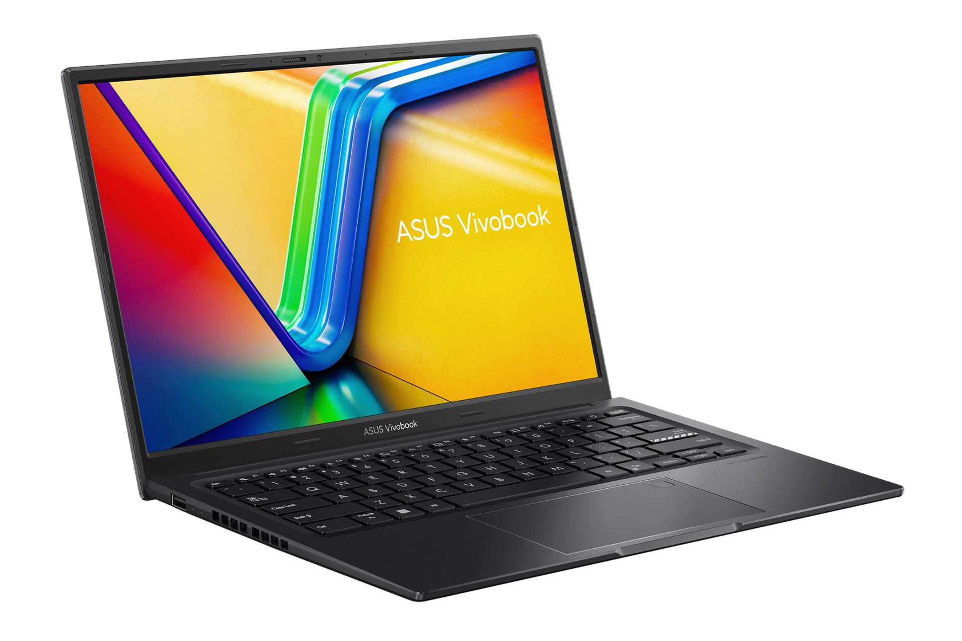 نمای نیمرخ لپ تاپ Vivobook 14X OLED K3405 ایسوس و نمایش درگاه‌های لبه سمت چپ رنگ مشکی