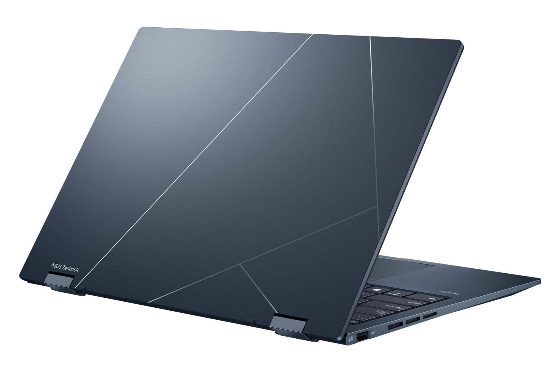 لپ تاپ ایسوس ASUS ZenBook 14 Flip OLED UP3404VA نمای پشت رنگ آبی تیره