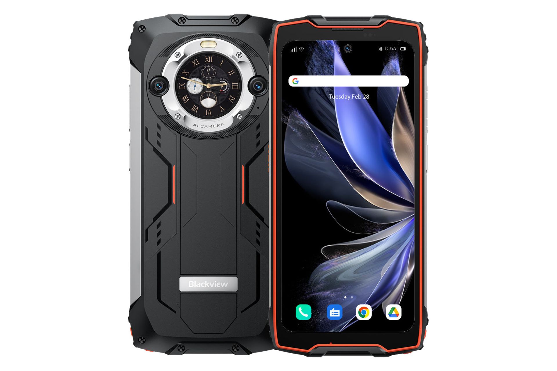 پنل جلو و پشت گوشی موبایل BV9300 پرو بلک ویو نارنجی / Blackview BV9300 Pro