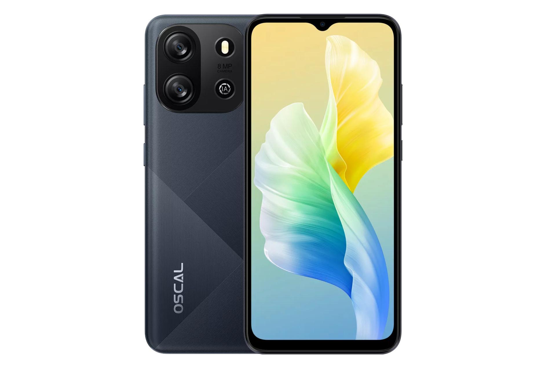 پنل جلو و پشت گوشی موبایل اسکال Flat 1C بلک ویو مشکی / Blackview Oscal Flat 1C