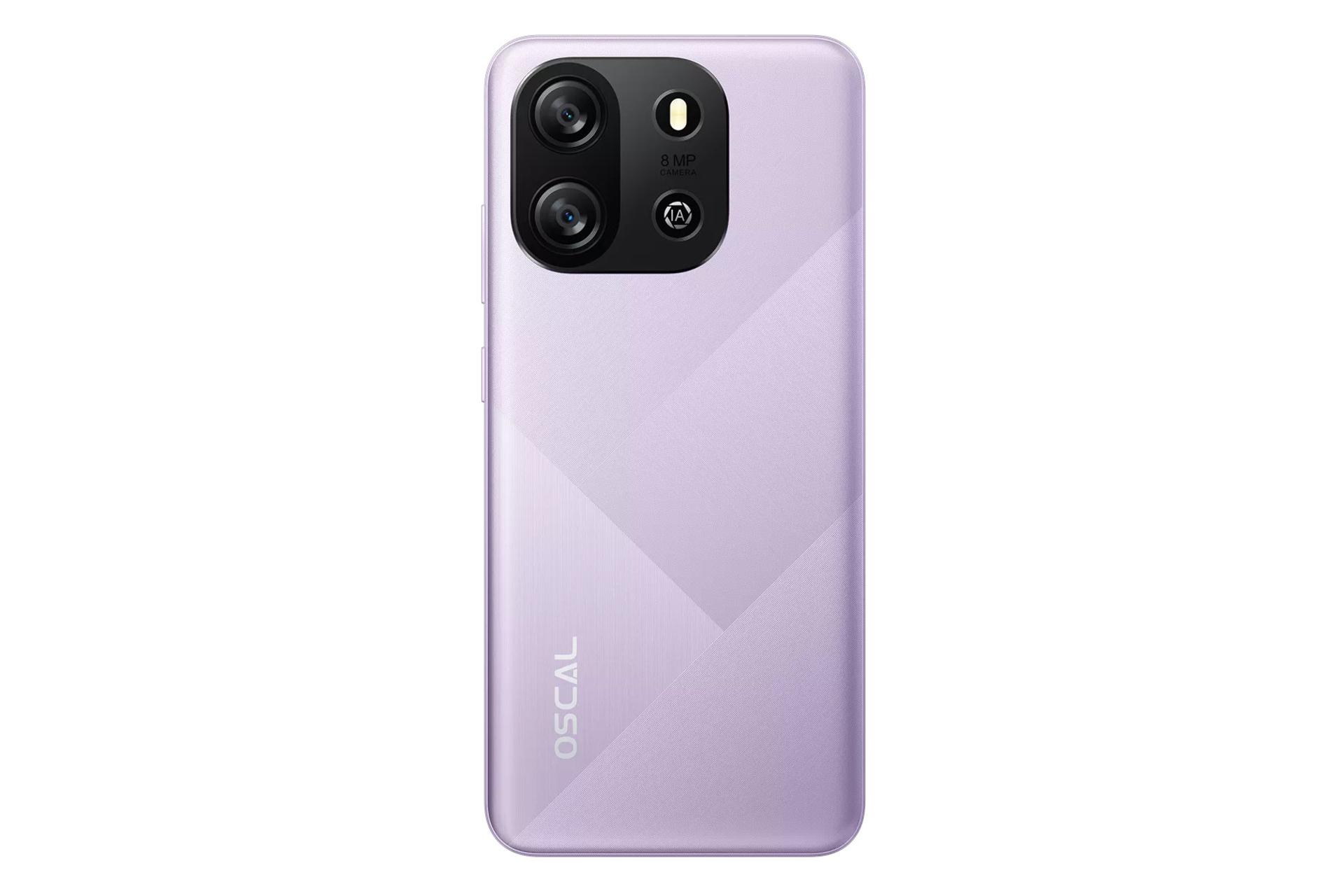 پنل پشت و چینش دوربین گوشی موبایل اسکال Flat 1C بلک ویو بنفش / Blackview Oscal Flat 1C