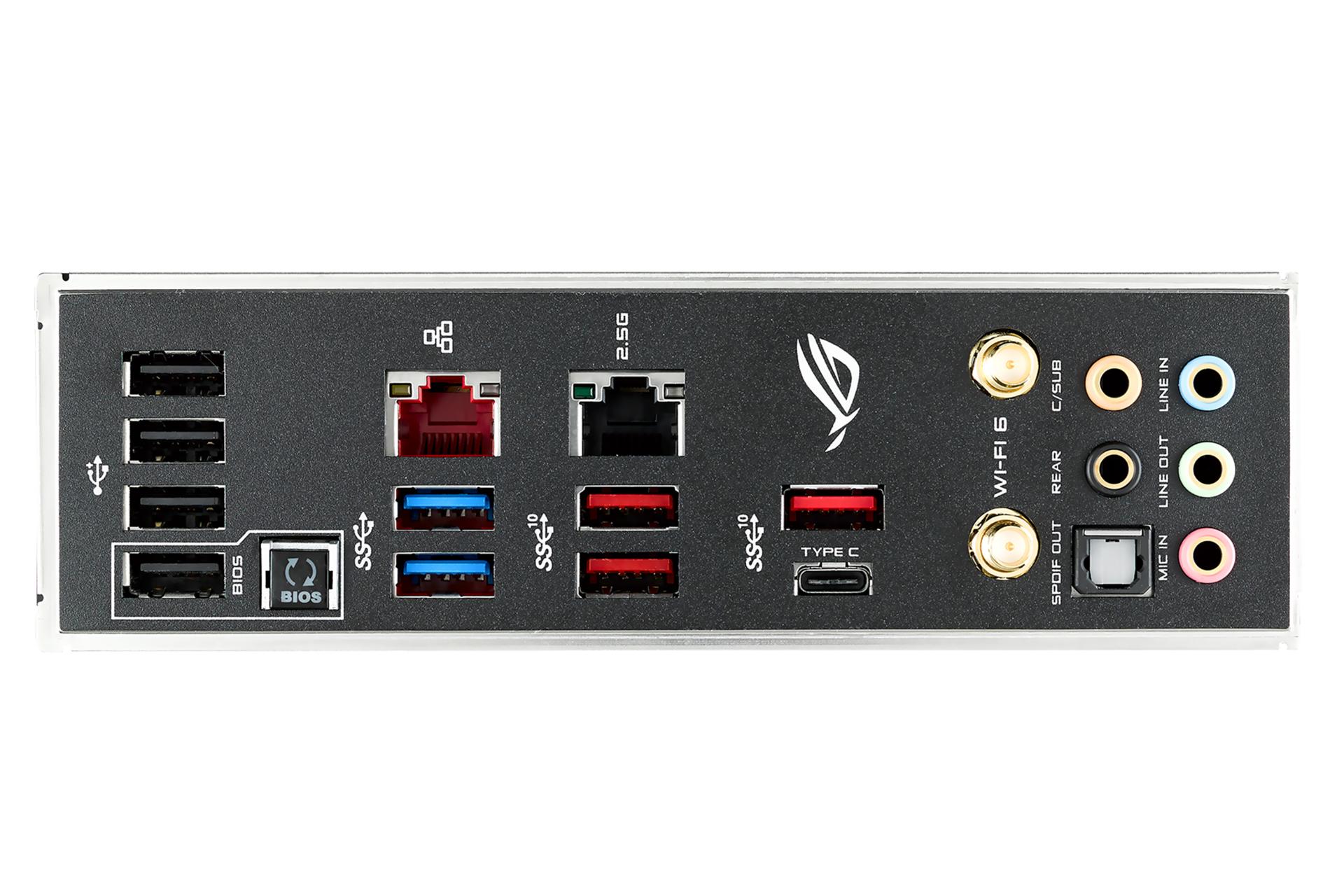 درگاه های مادربرد ایسوس ASUS ROG Strix X299-E Gaming II