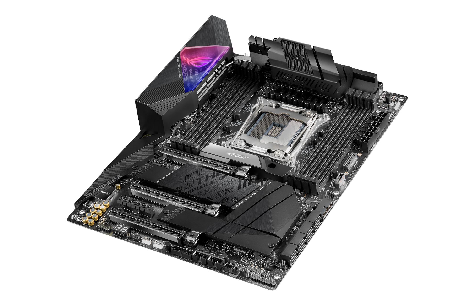 نمای کناری مادربرد ایسوس ASUS ROG Strix X299-E Gaming II