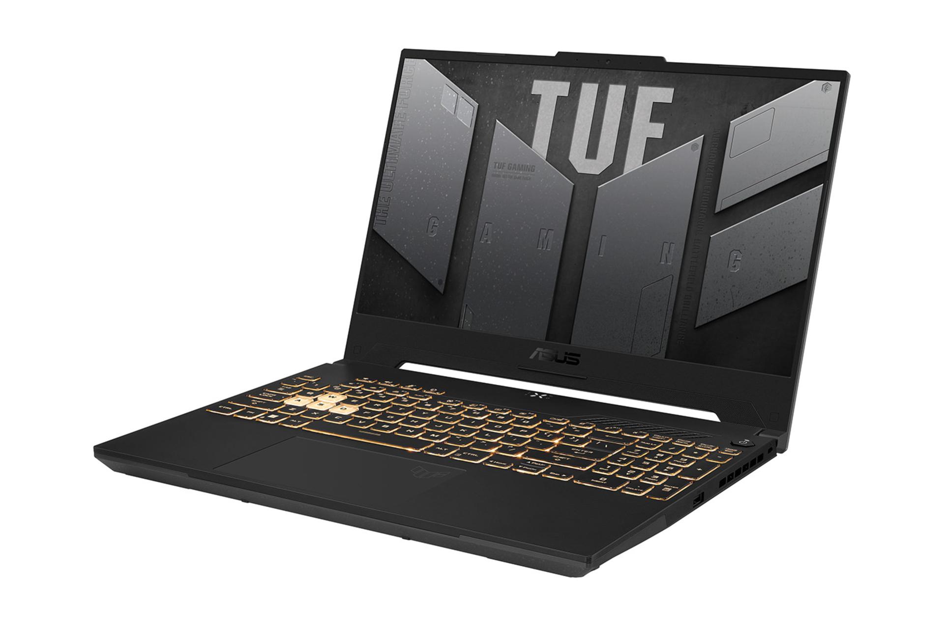 لپ تاپ ایسوس ASUS TUF Gaming F15 FX507ZV نمای راست صفحه نمایش