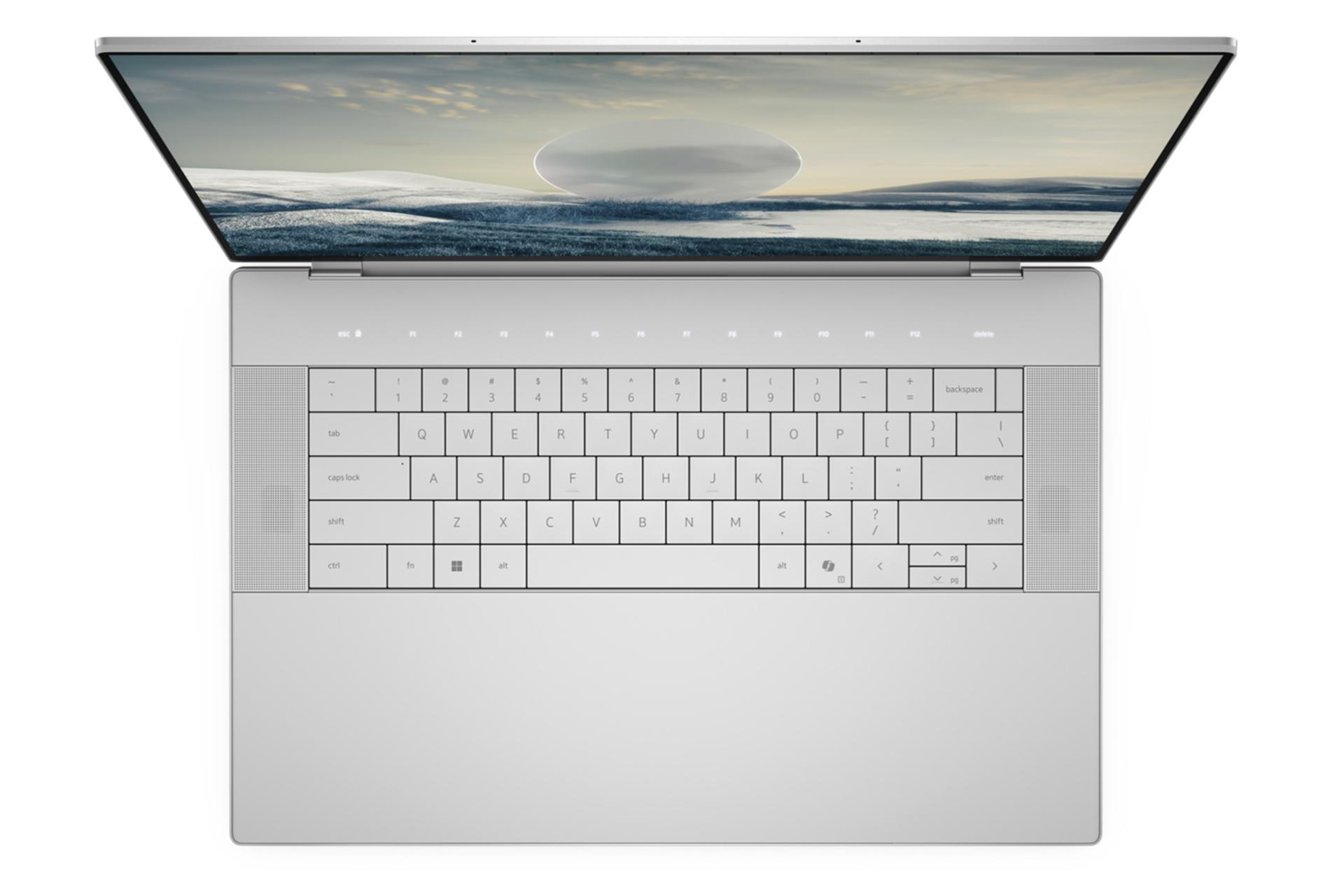 لپ تاپ دل Dell XPS 16 9640 نمای بالا و کیبورد