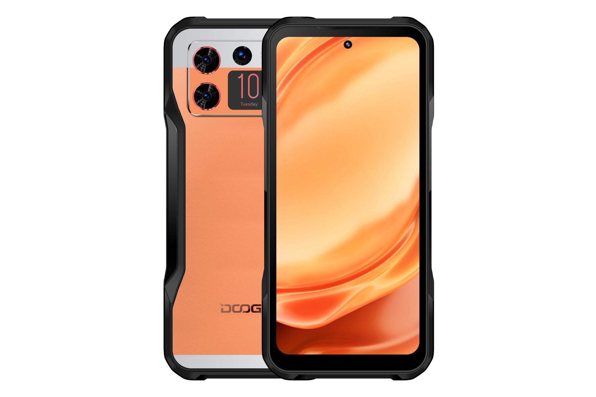 پنل جلو و پشت گوشی موبایل دوجی Doogee V20S نارنجی