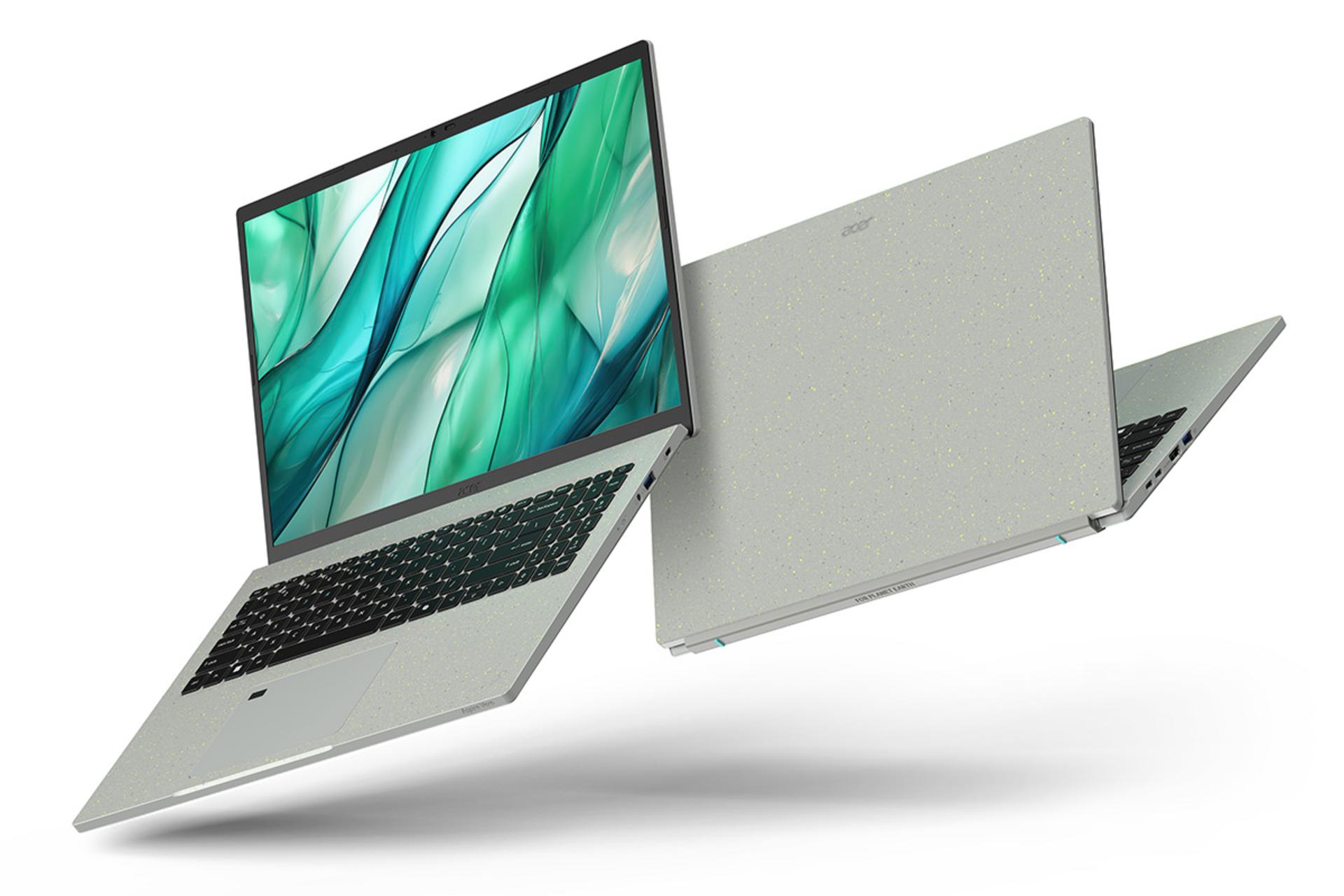 لپ تاپ ایسر Acer Aspire Vero 16 AV16-51P نمای جلو و عقب و درگاه های جانبی