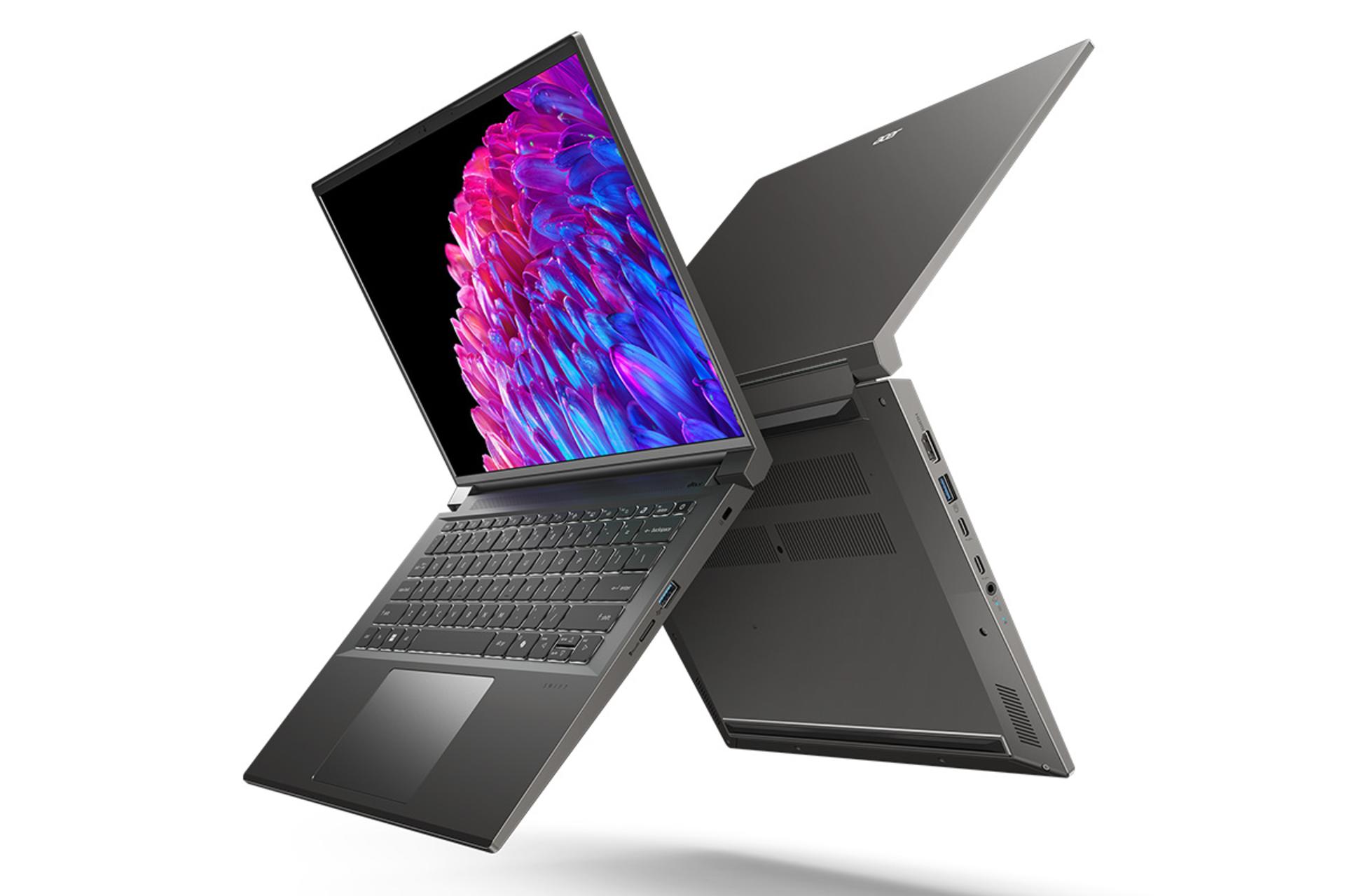 لپ تاپ ایسر Acer Swift X 14 SFX14-72G نمای جانبی و درگاه ها
