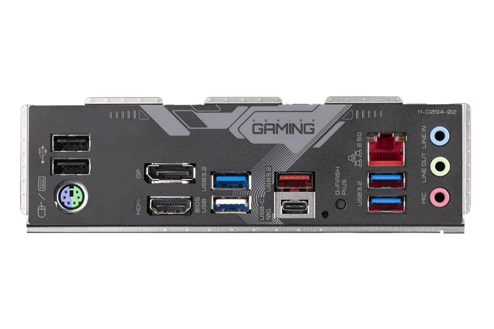 درگاه های مادربرد گیگابایت GIGABYTE B650 GAMING X (rev. 1.3)