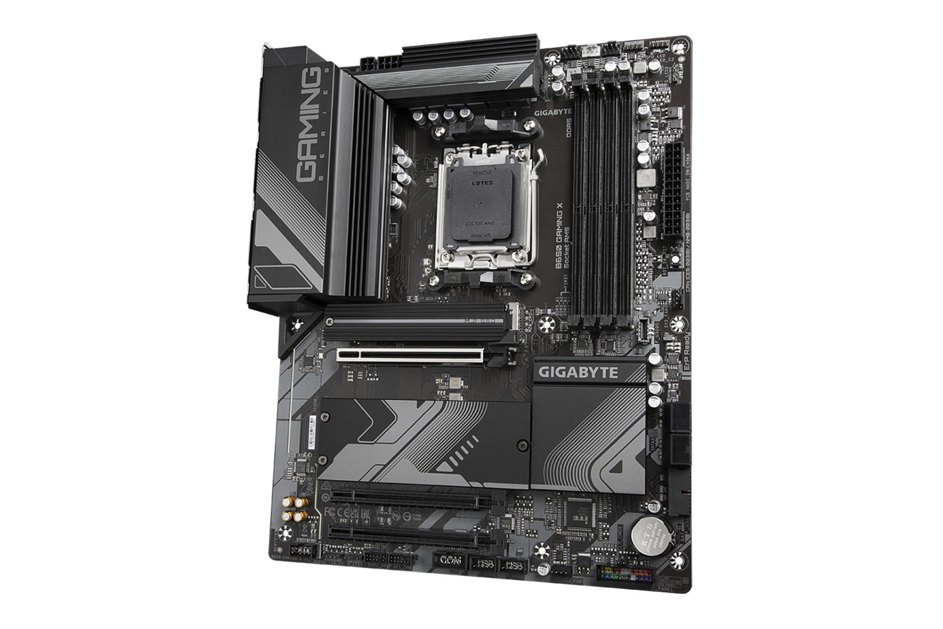 نمای کناری مادربرد گیگابایت GIGABYTE B650 GAMING X (rev. 1.3)