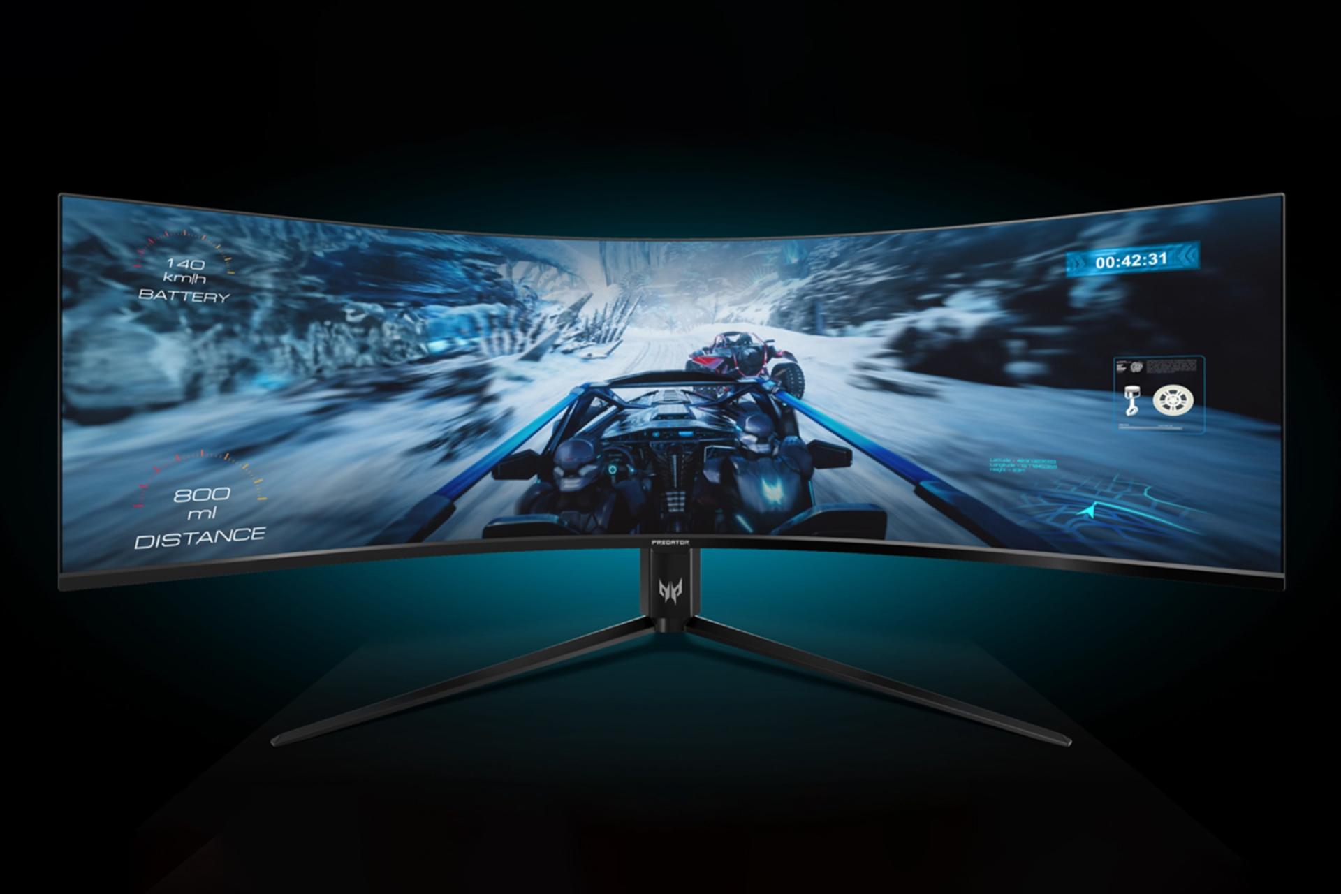 رزولوشن و کیفیت تصویر مانیتور ایسر 57 اینچ مدل PREDATOR Z57 MINILED