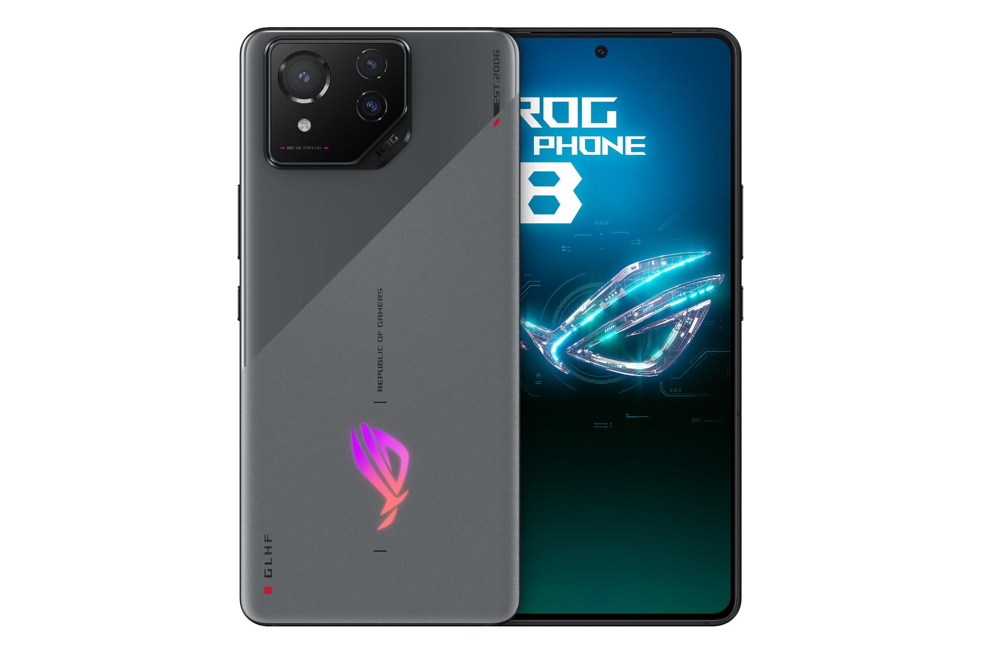 پنل جلو و پشت گوشی موبایل ROG فون 8 ایسوس خاکستری / ASUS ROG Phone 8