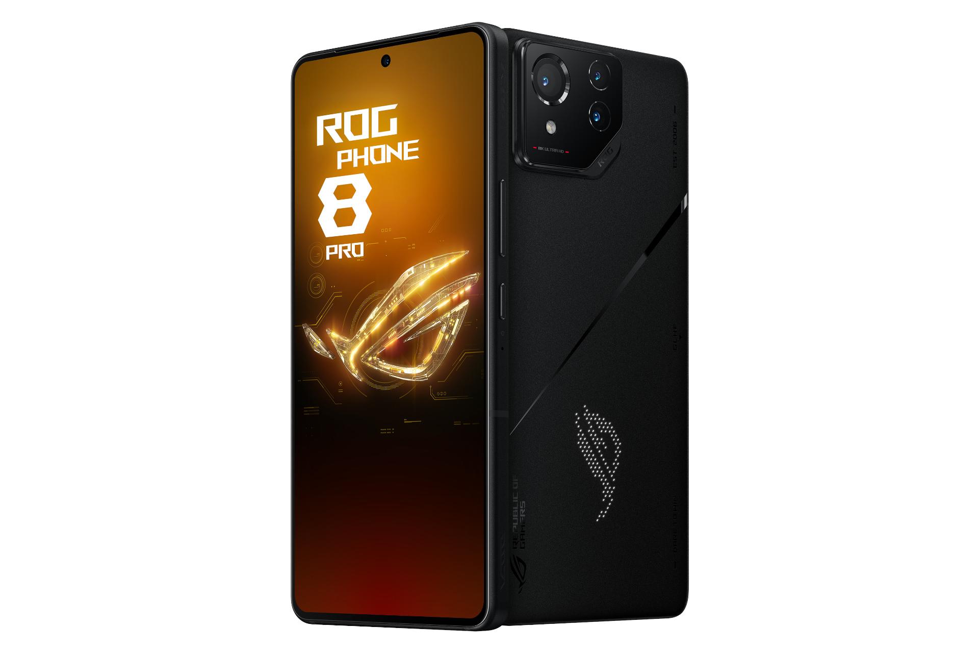 نمای جانبی و دکمه های گوشی موبایل ROG فون 8 پرو ایسوس مشکی / ASUS ROG Phone 8 Pro