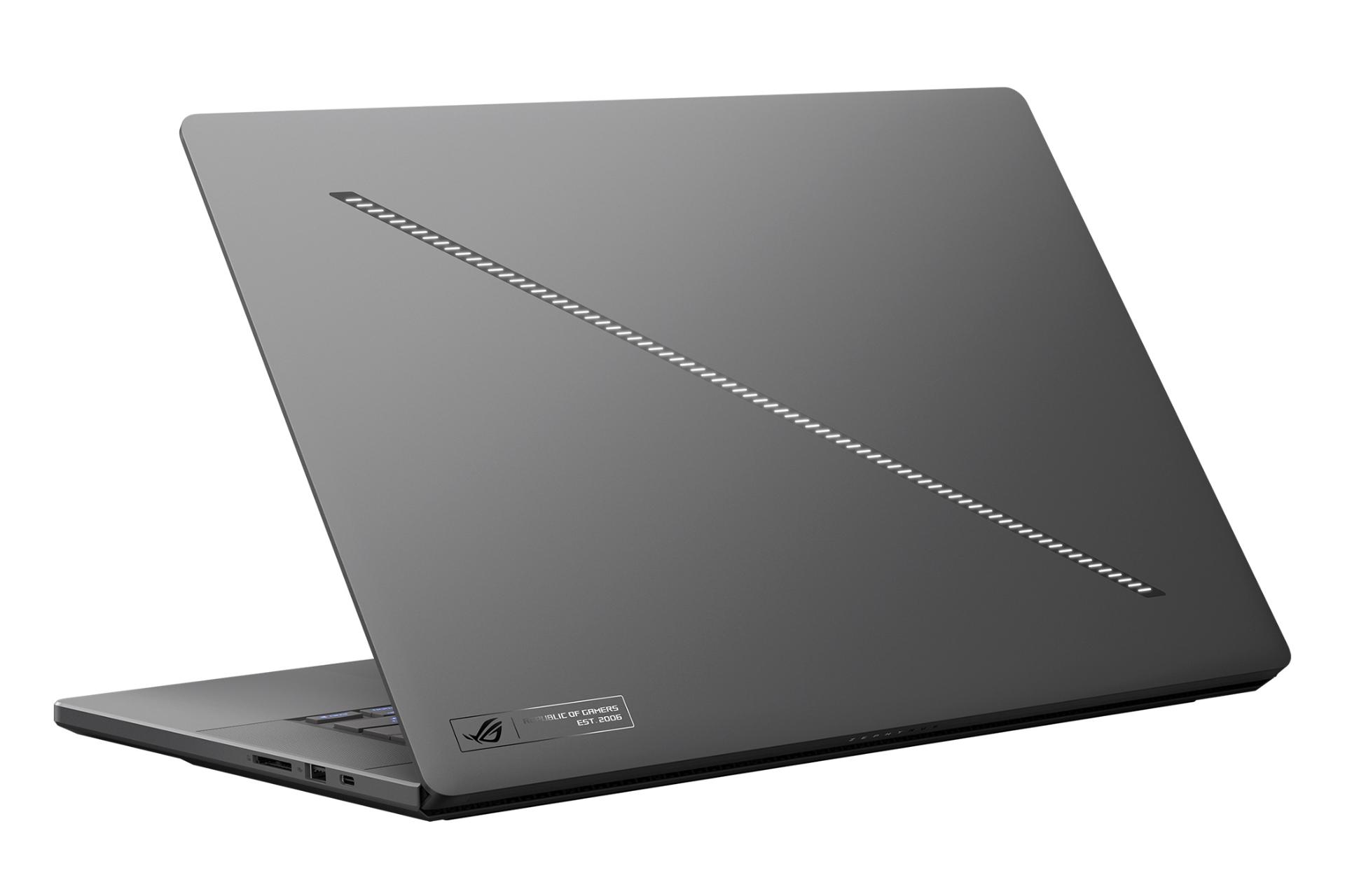 لپ تاپ ایسوس ASUS ROG Zephyrus G16 GU605 نمای پشت رنگ خاکستری