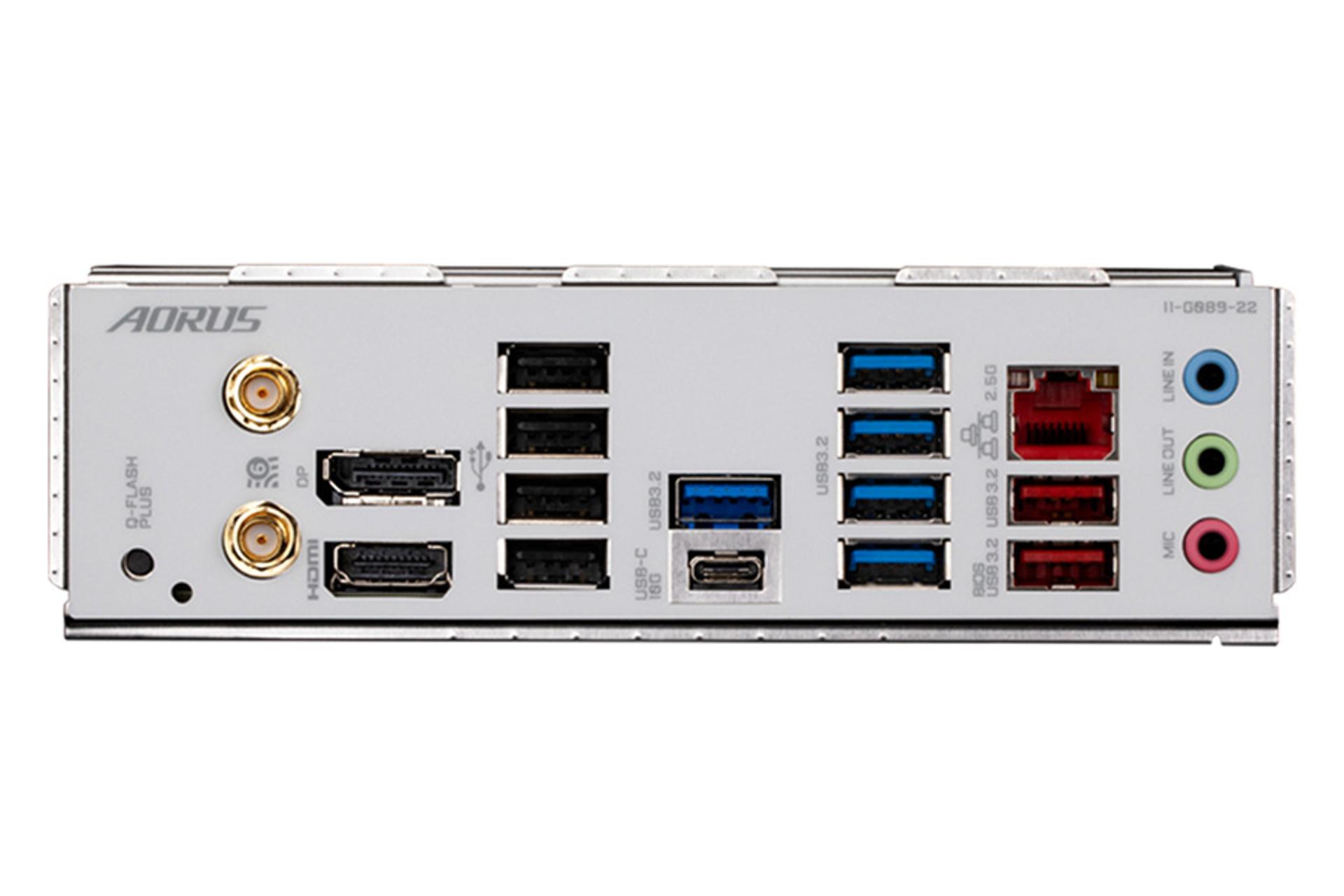 درگاه های مادربرد گیگابایت GIGABYTE B650 AORUS ELITE AX ICE