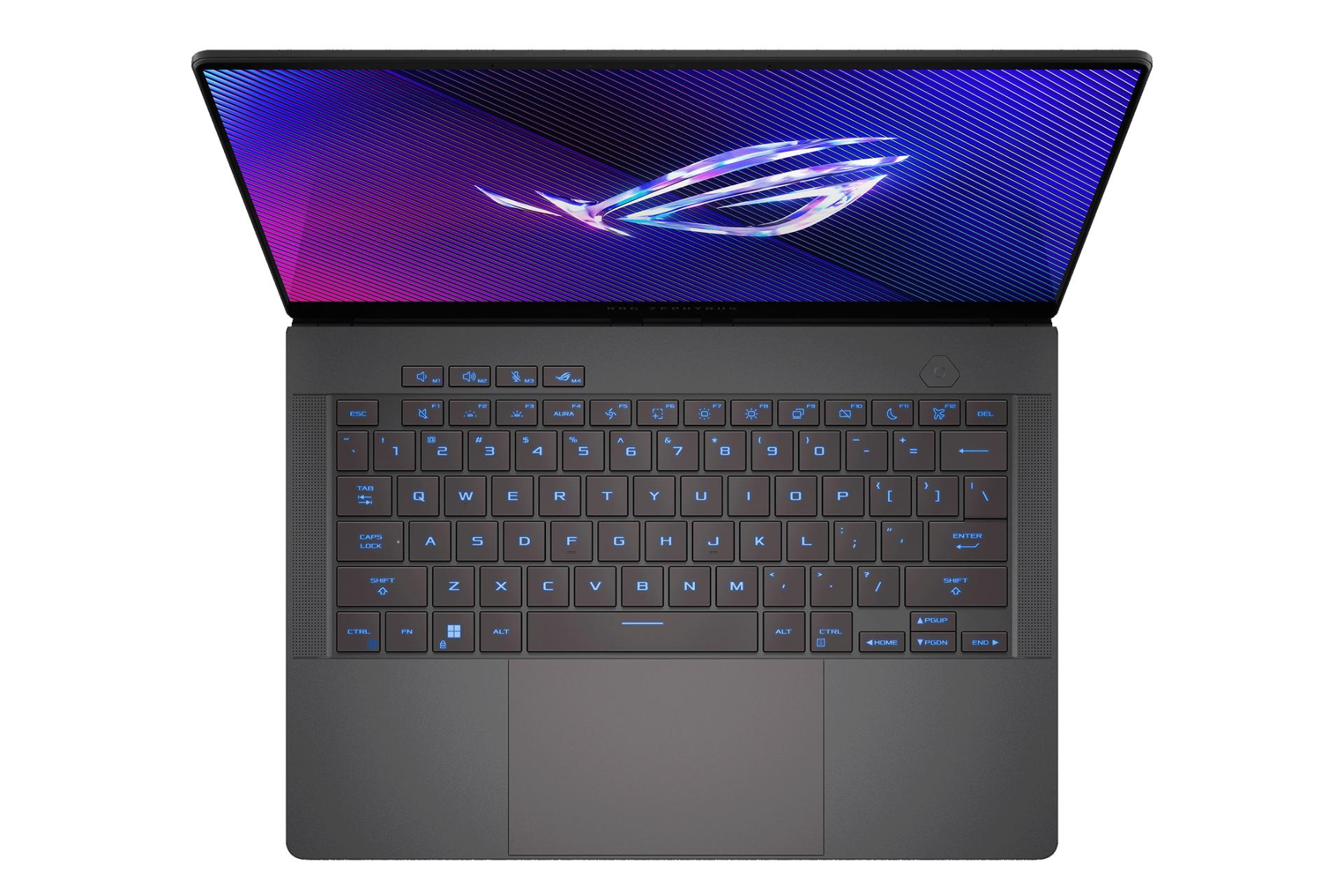 لپ تاپ ایسوس ASUS ROG Zephyrus G14 GA403 نمای بالا و کیبورد