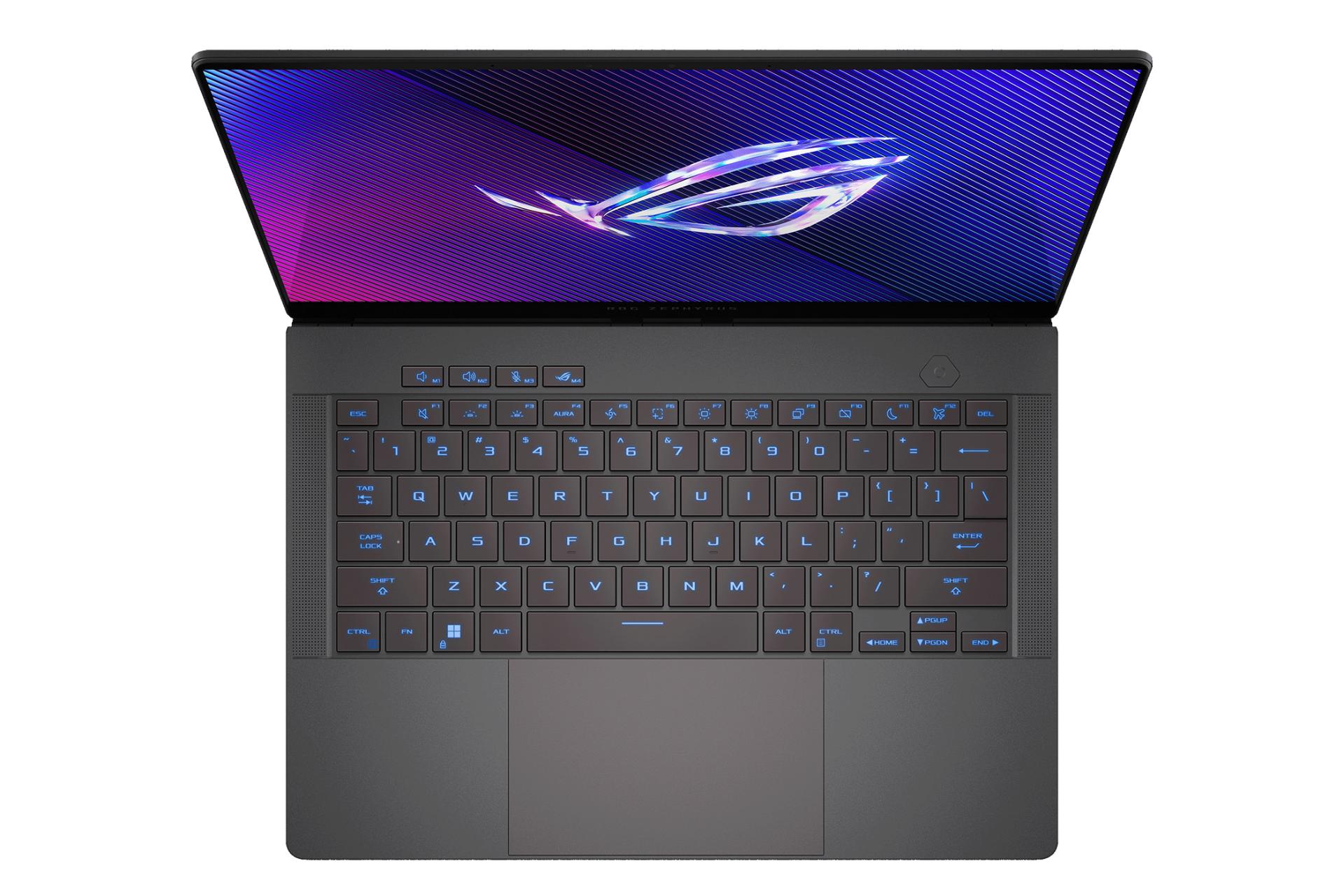 لپ تاپ ایسوس ASUS ROG Zephyrus G14 GA403 نمای بالا و کیبورد