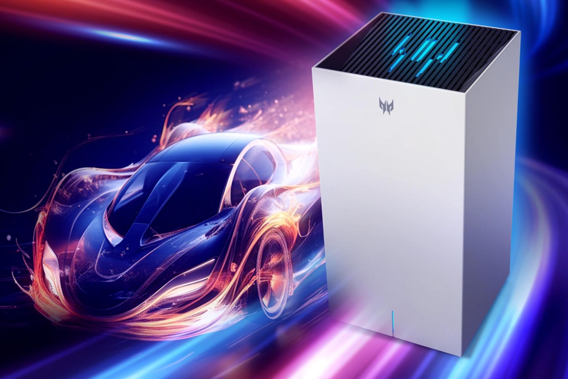 نمای کناری روتر ایسر Acer PREDATOR CONNECT T7 WI-FI 7 MESH