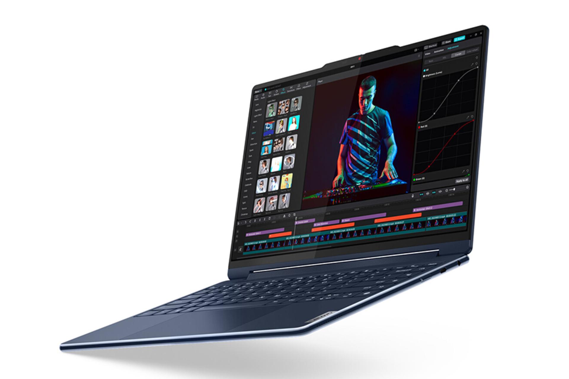 لپ تاپ لنوو Lenovo Yoga 9i Gen 9 نمای راست و درگاه ها