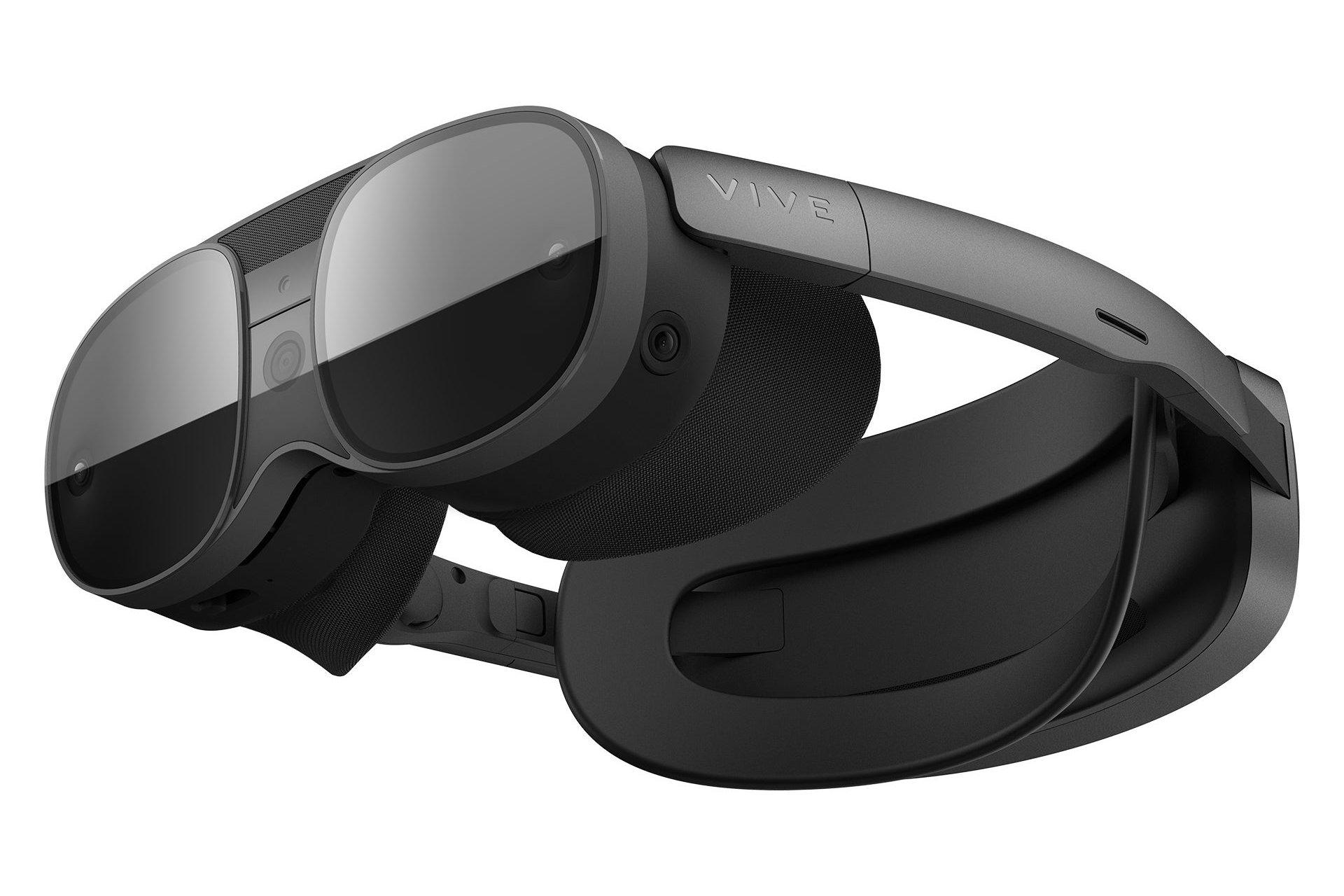 نمای جلو چپ هدست واقعیت مجازی اچ تی سی وایو HTC VIVE XR Elite به همراه باتری