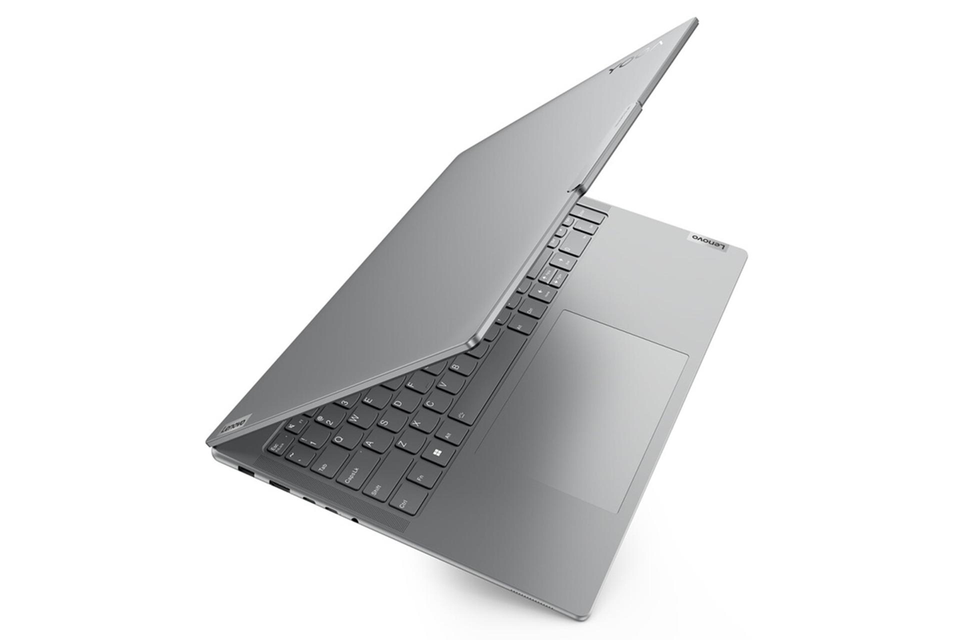 لپ تاپ لنوو Lenovo Yoga Pro 9i Gen 9 نمای بالا رنگ نقره ای