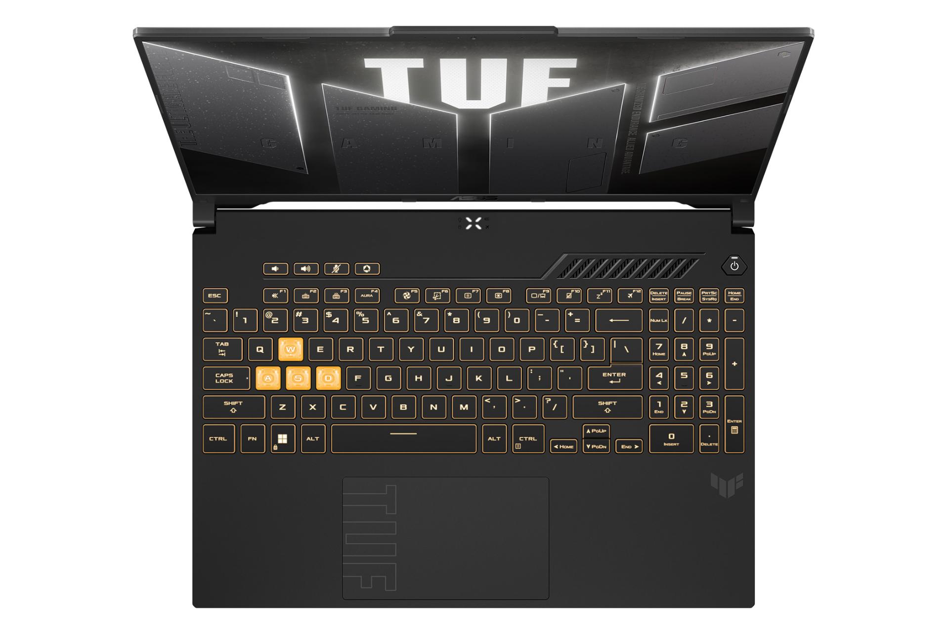 لپ تاپ ایسوس ASUS TUF Gaming F16 FX607 نمای بالا کیبورد