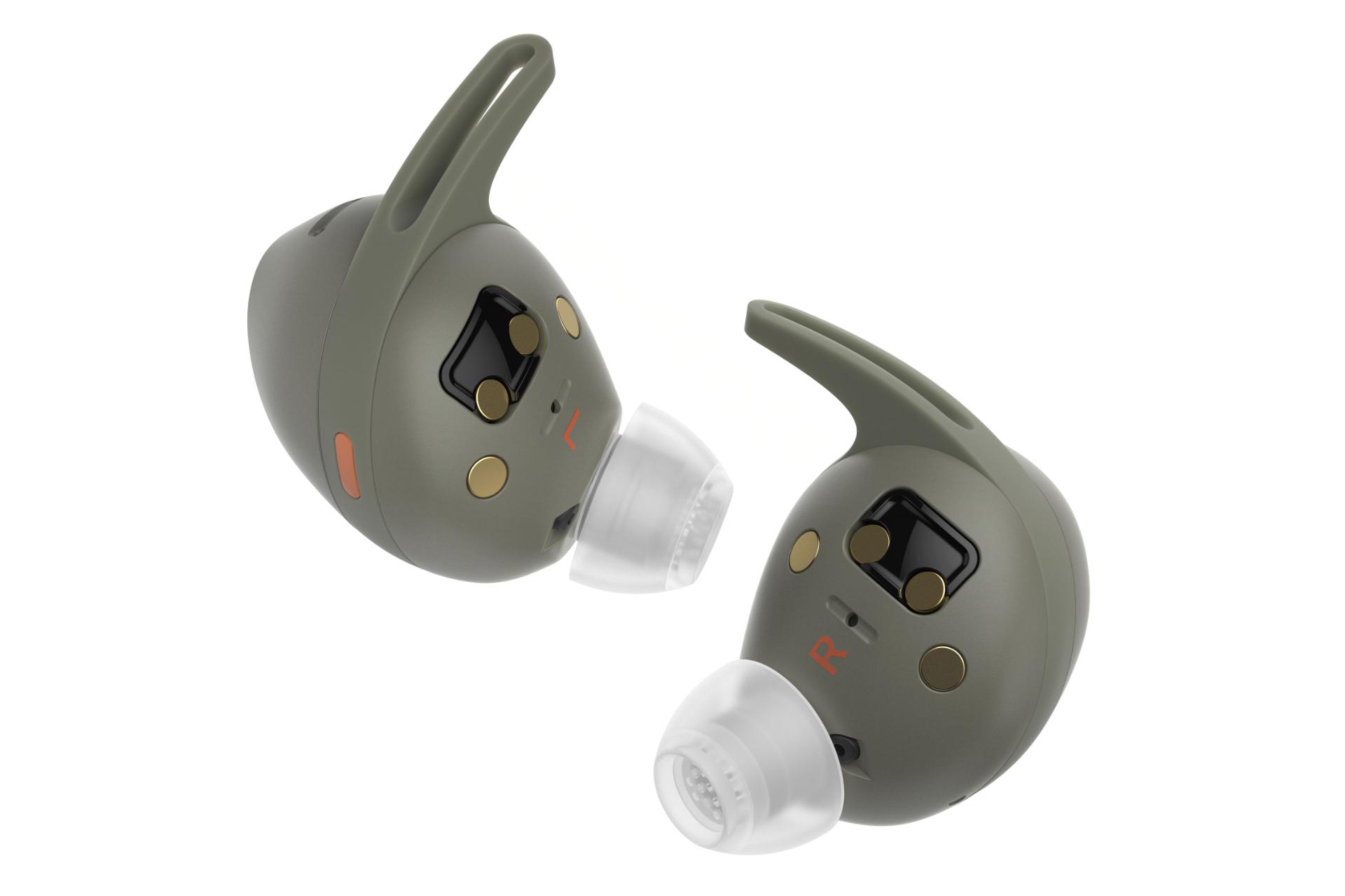 نمای داخلی ایرباد بی سیم سنهایزر Sennheiser MOMENTUM Sport زیتونی