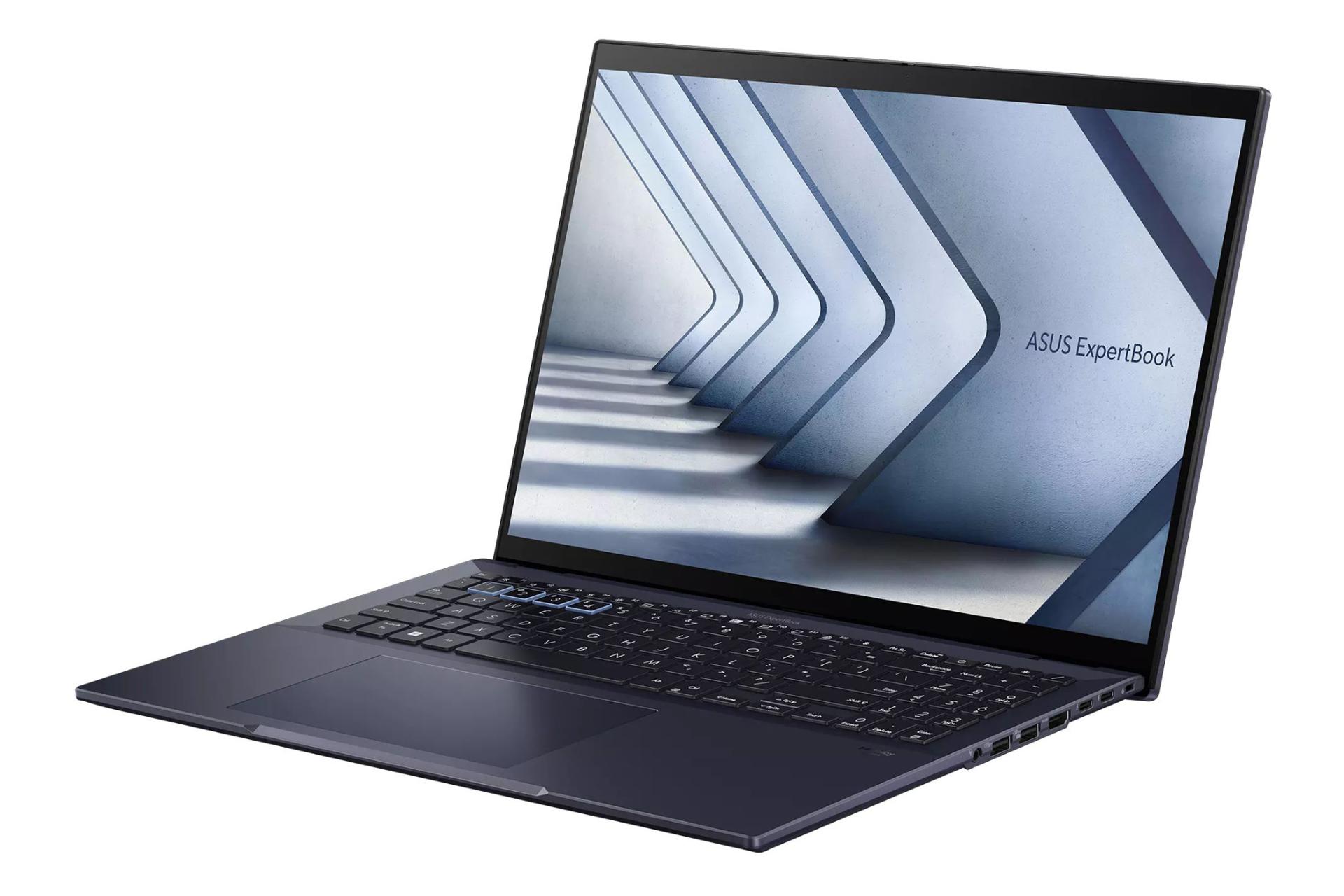لپ تاپ ایسوس ASUS ExpertBook B5 B5604 نمای راست صفحه نمایش و درگاه ها
