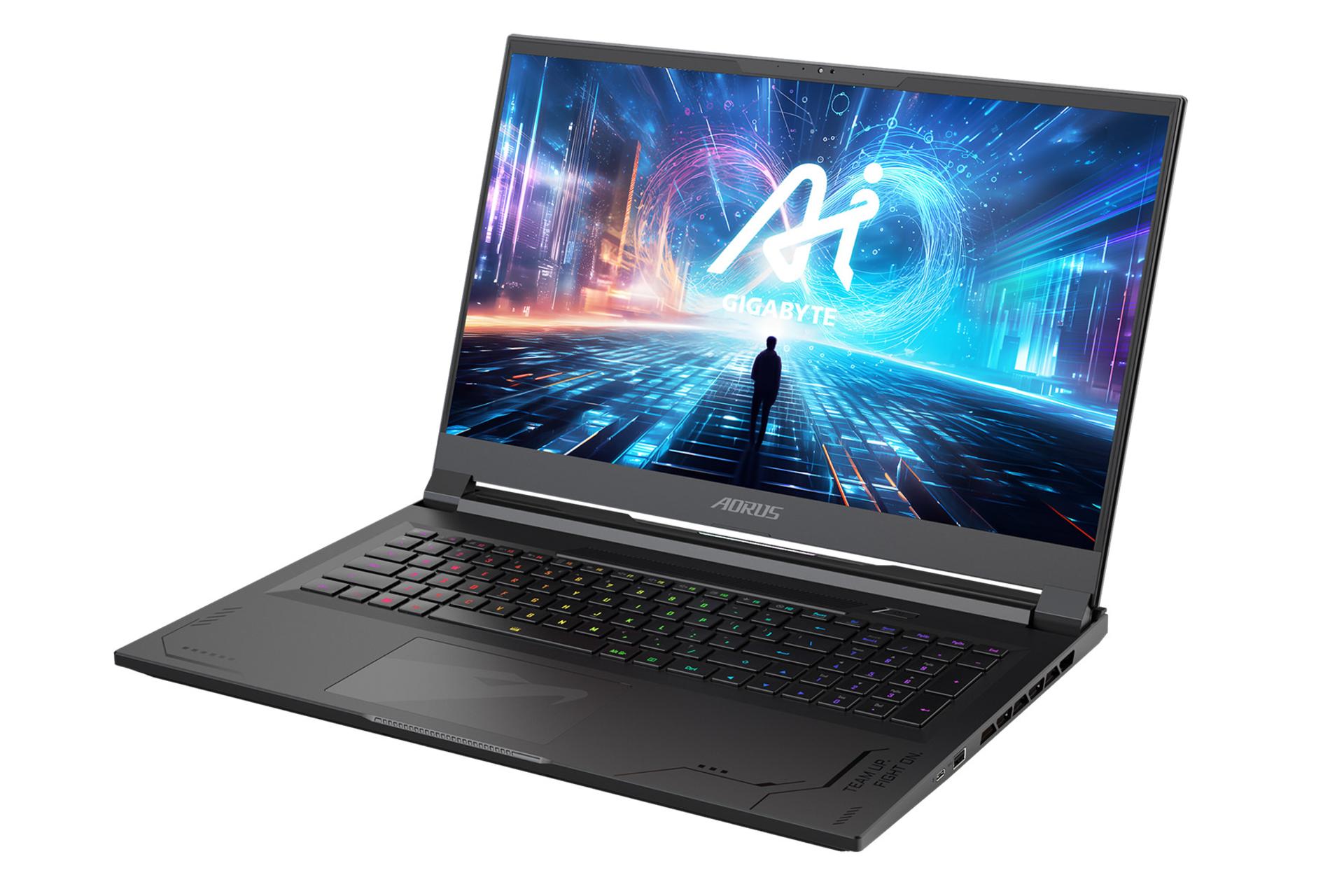 لپ تاپ گیگابایت GIGABYTE Aorus 17X AZG نمای راست صفحه نمایش
