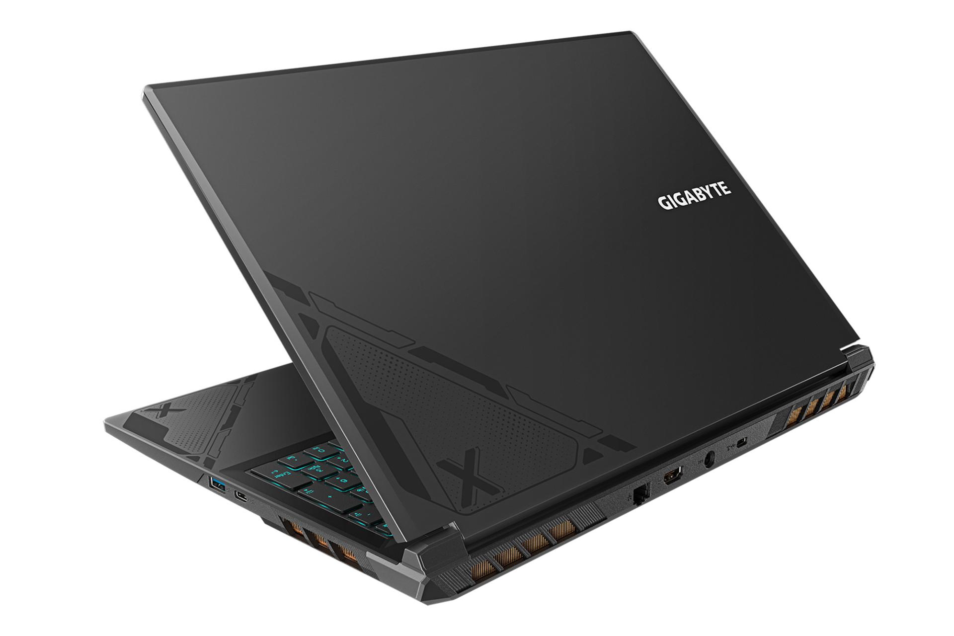 لپ تاپ گیگابایت GIGABYTE G6X 9KG نمای پشت رنگ مشکی