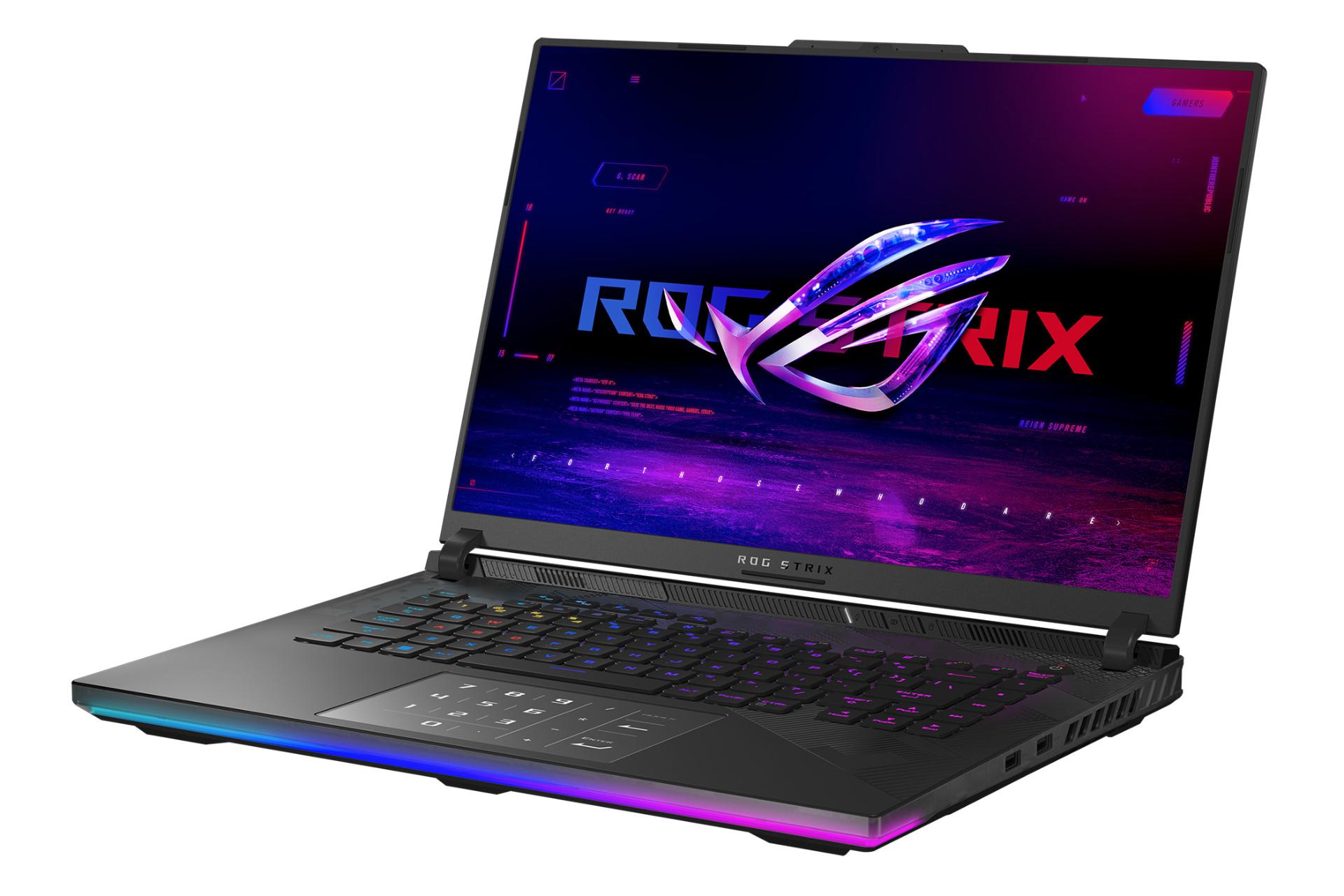 لپ تاپ ایسوس ASUS ROG Strix SCAR 16 G634 نمای راست صفحه نمایش