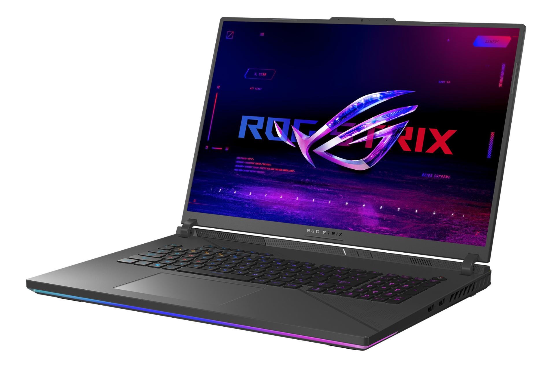 لپ تاپ ایسوس ASUS ROG Strix G18 G814 نمای راست صفحه نمایش