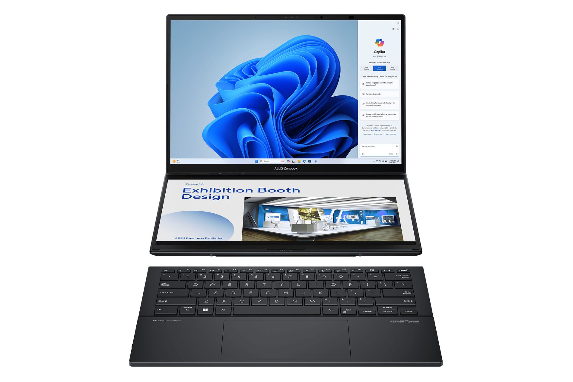 لپ تاپ ایسوس ASUS Zenbook DUO UX8406 نمای جلو