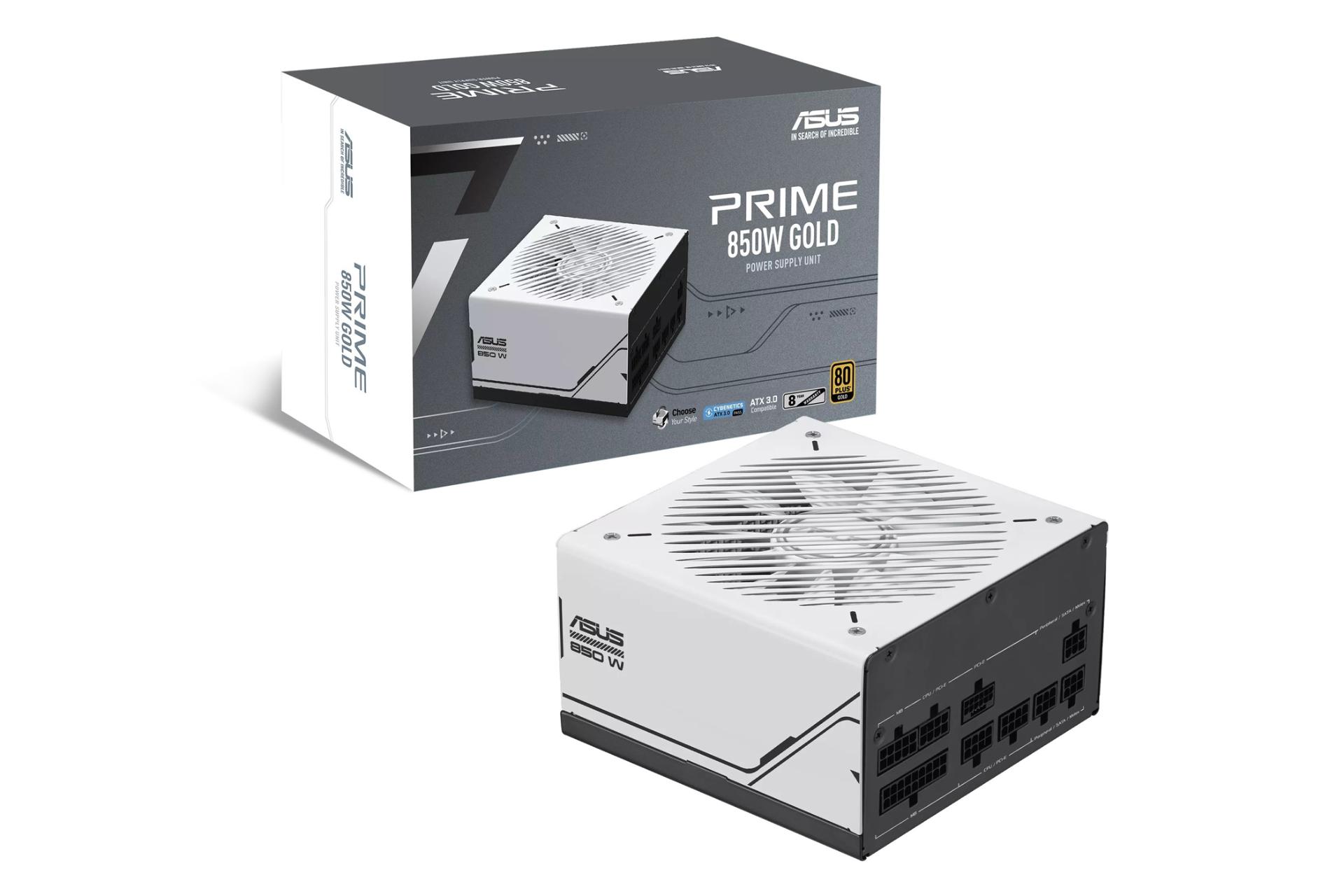 جعبه پاور کامپیوتر ایسوس Prime 850W Gold با توان 850 وات