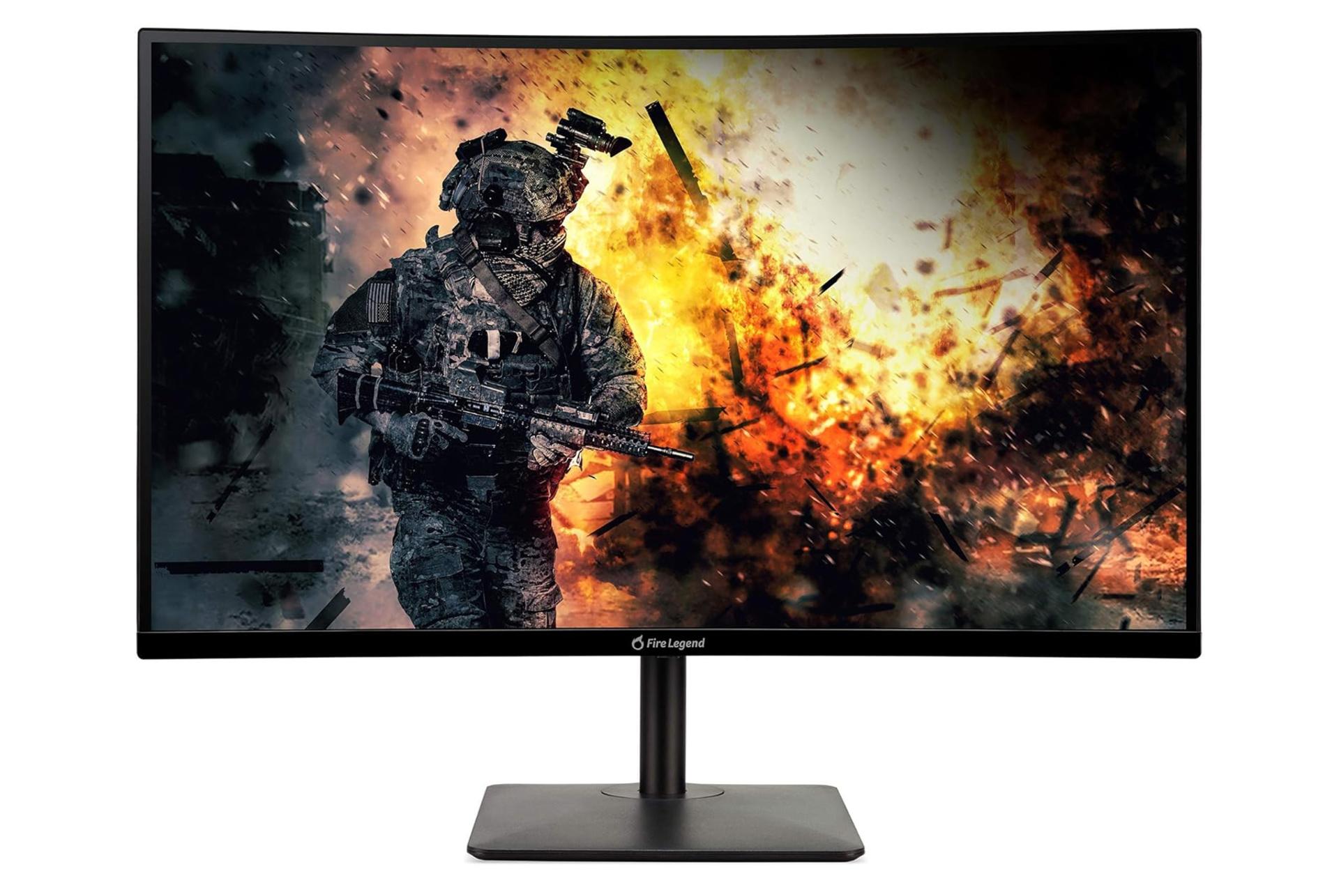 نمای جلو و رزولوشن مانیتور ایسر 27 اینچ مدل AOPEN 27HC5R V