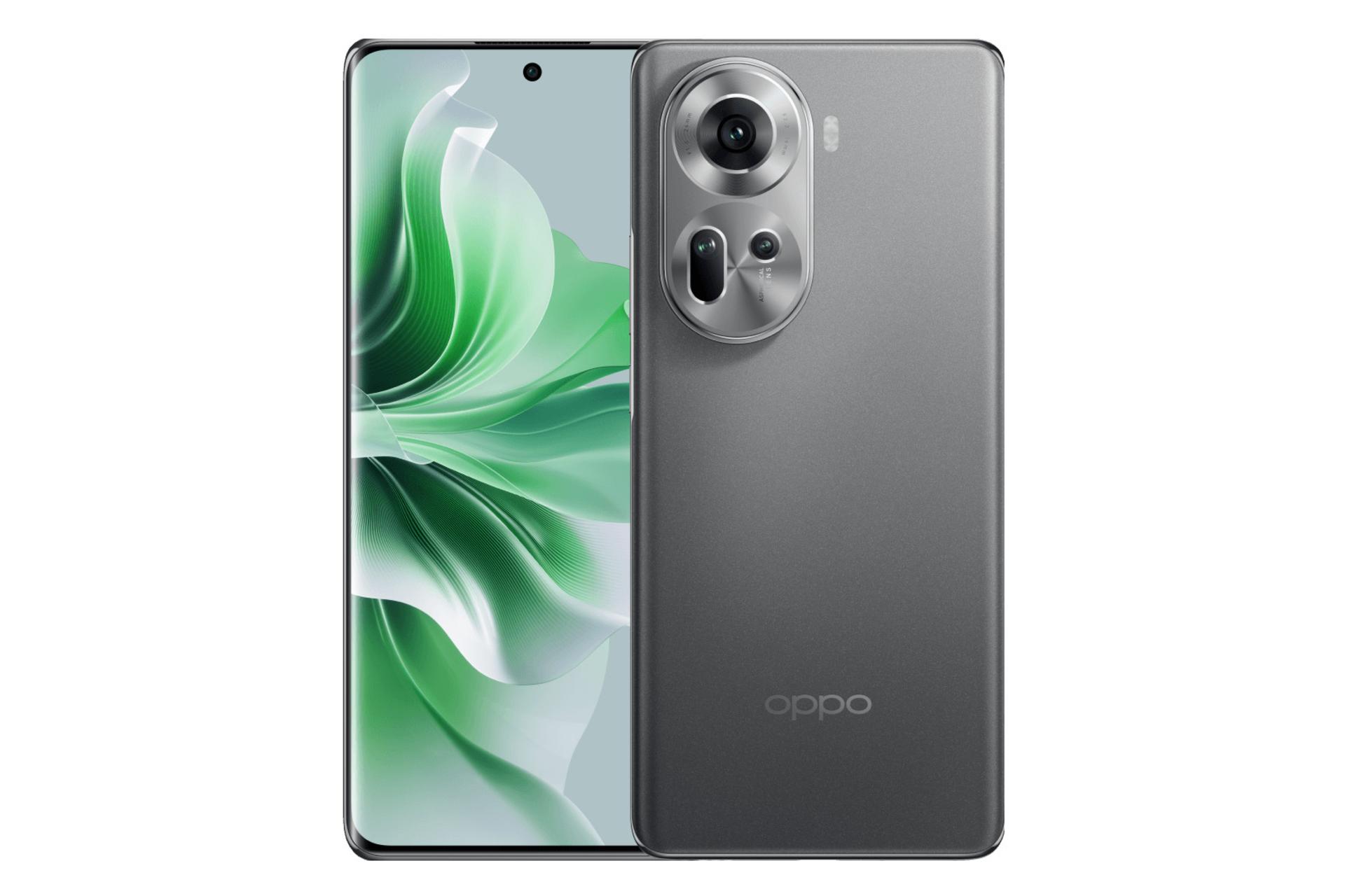 پنل جلو و پشت گوشی موبایل Reno11 اوپو خاکستری / Oppo Reno11