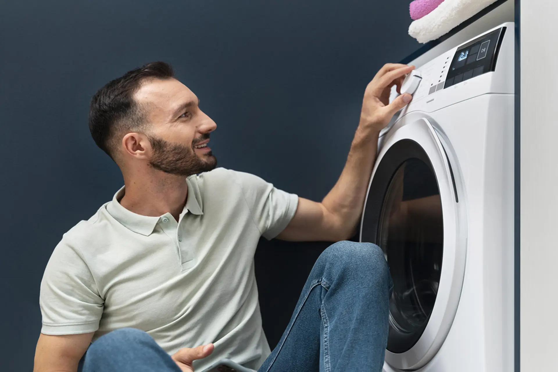 تنظیم ماشین لباسشویی توسط کاربر آقا